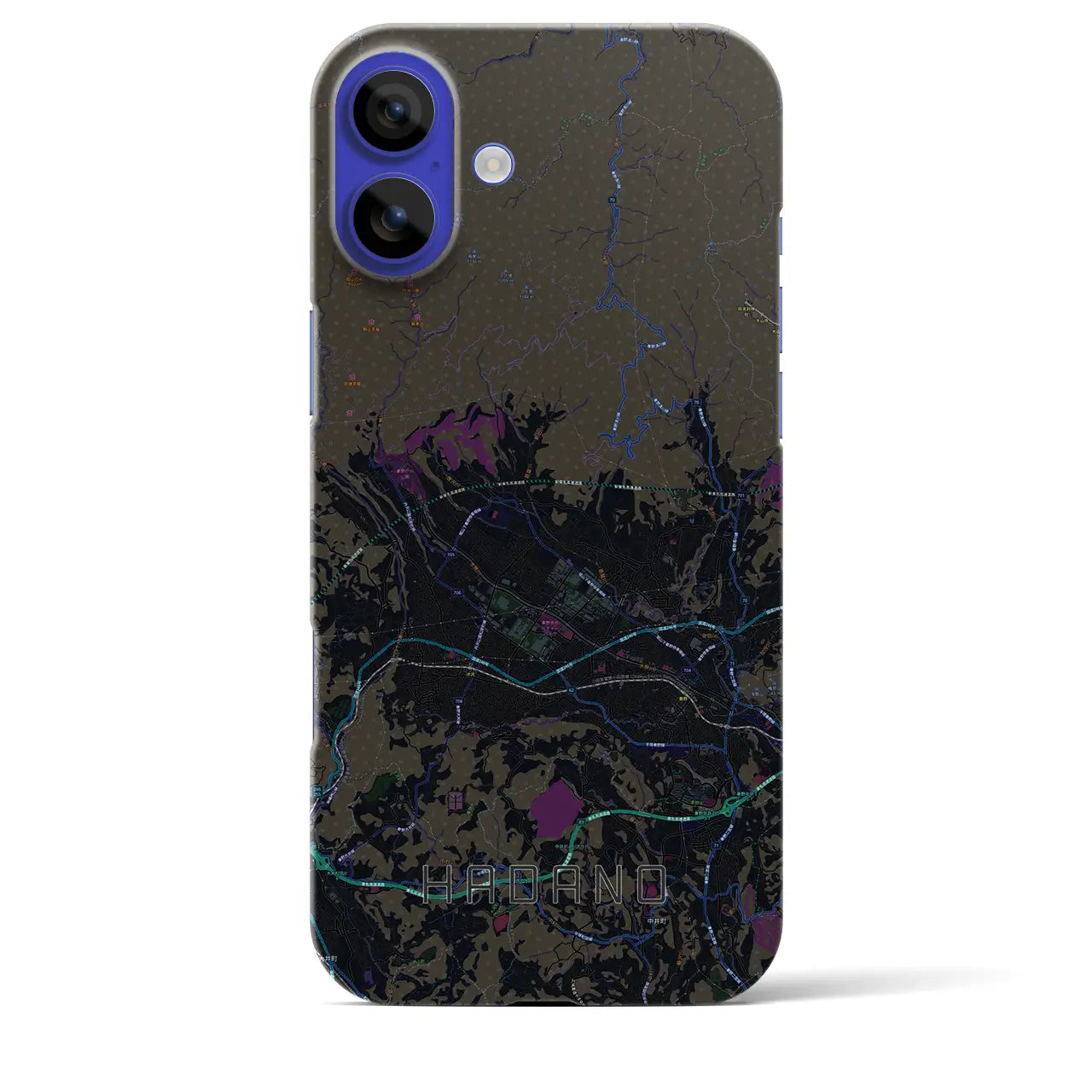 【秦野(神奈川県)】地図柄iPhoneケース(バックカバータイプ)