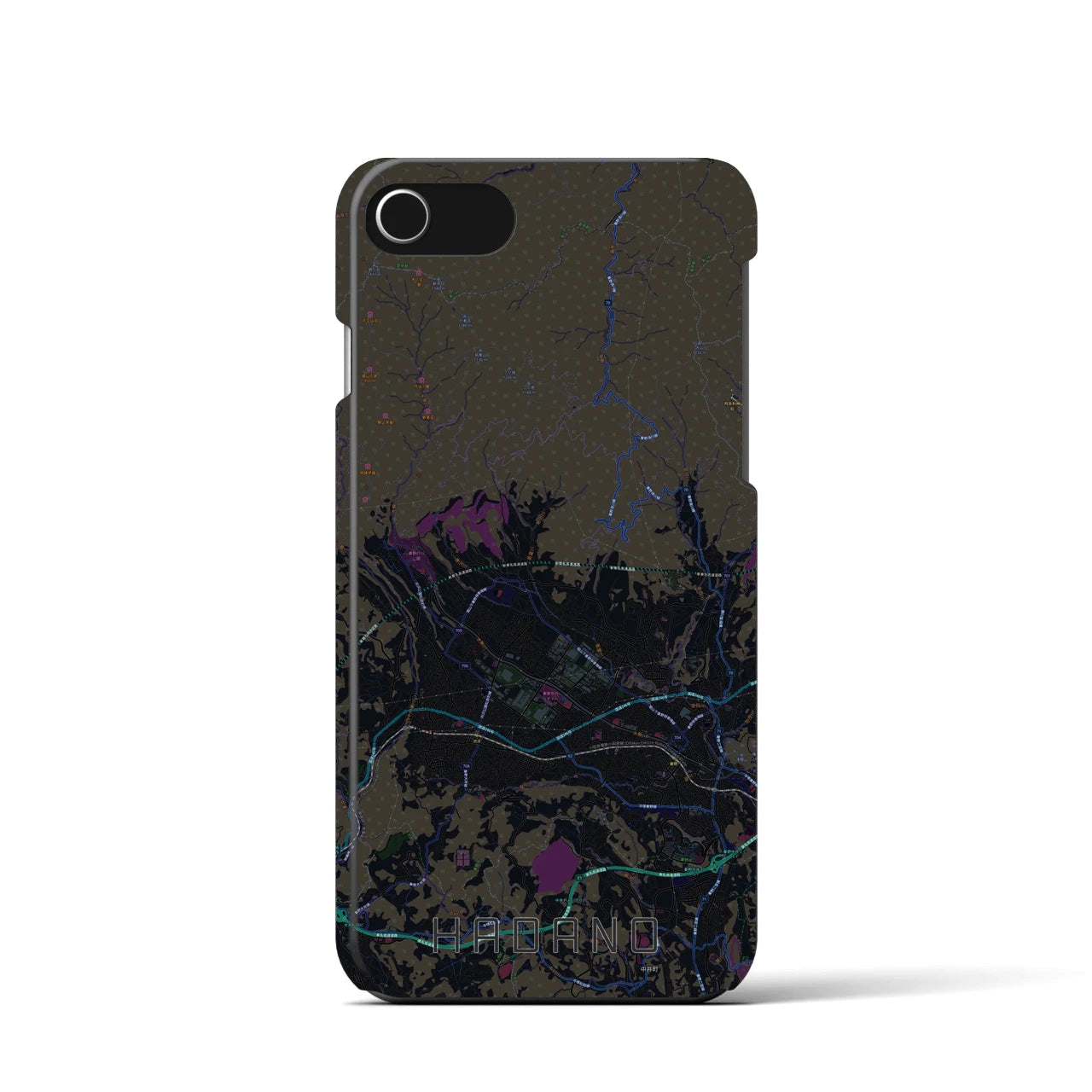 【秦野(神奈川県)】地図柄iPhoneケース(バックカバータイプ)