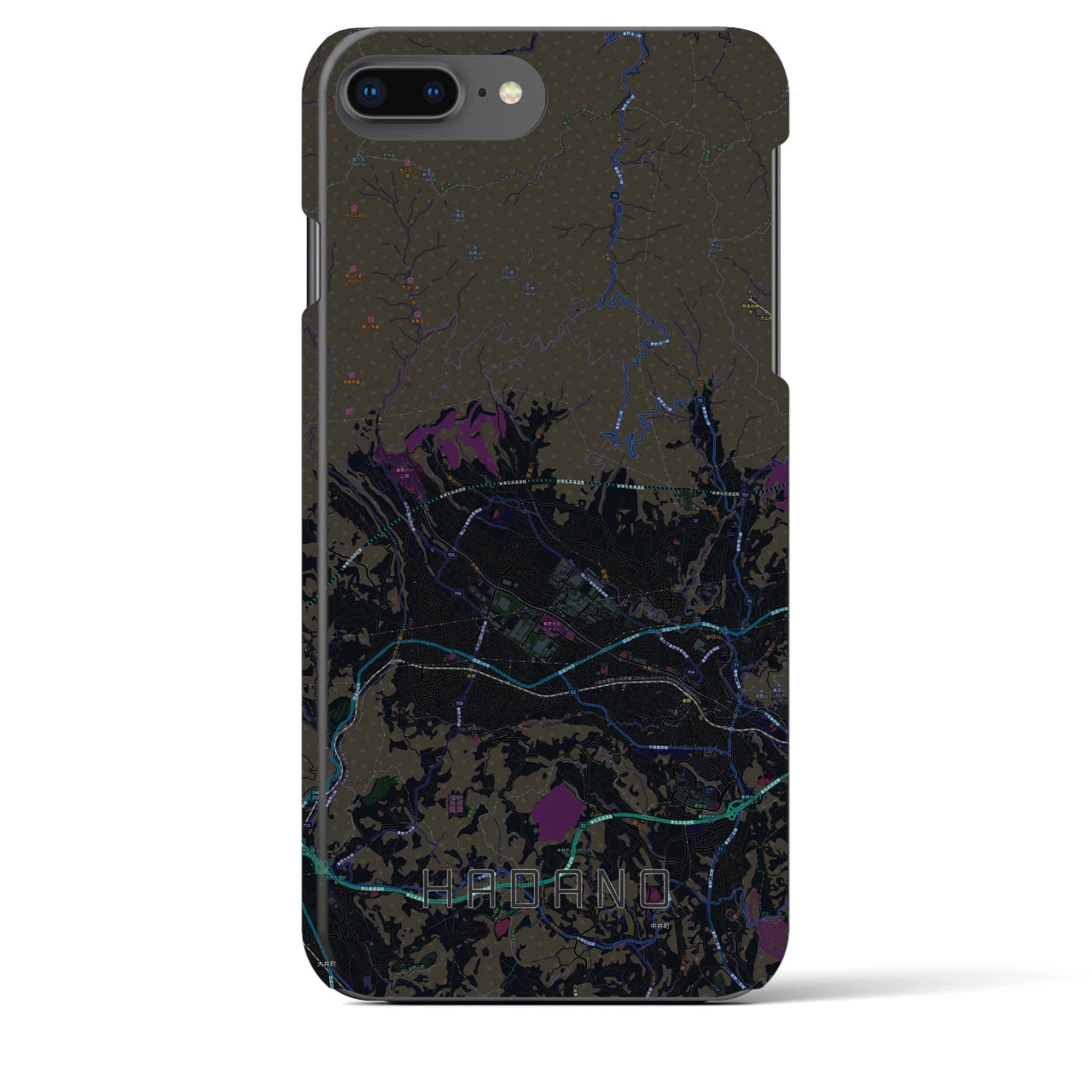 【秦野(神奈川県)】地図柄iPhoneケース(バックカバータイプ)