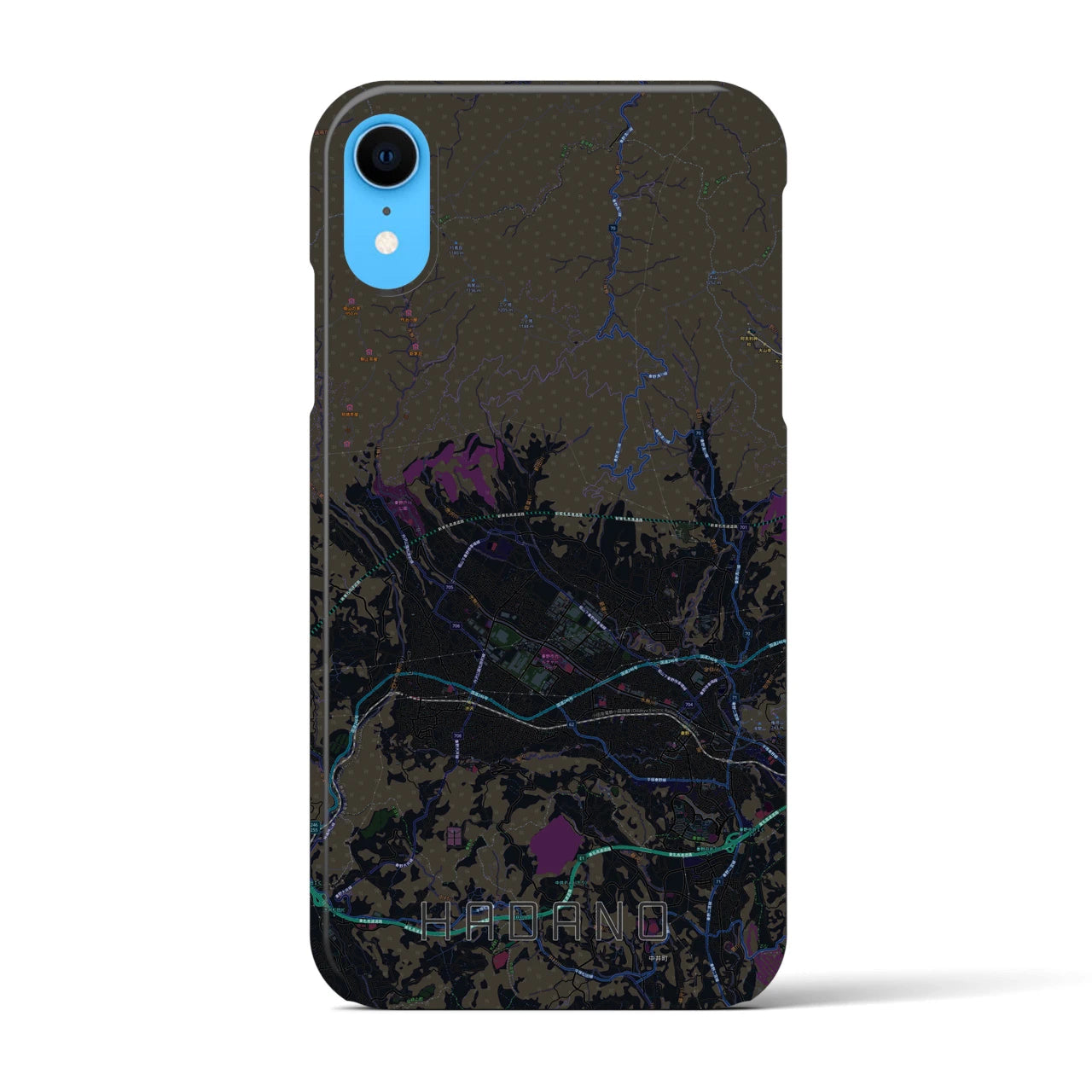 【秦野(神奈川県)】地図柄iPhoneケース(バックカバータイプ)