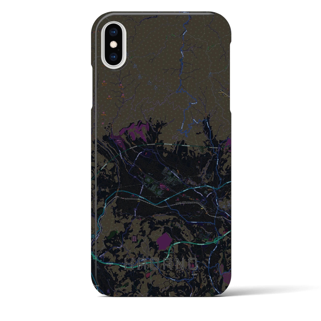 【秦野(神奈川県)】地図柄iPhoneケース(バックカバータイプ)