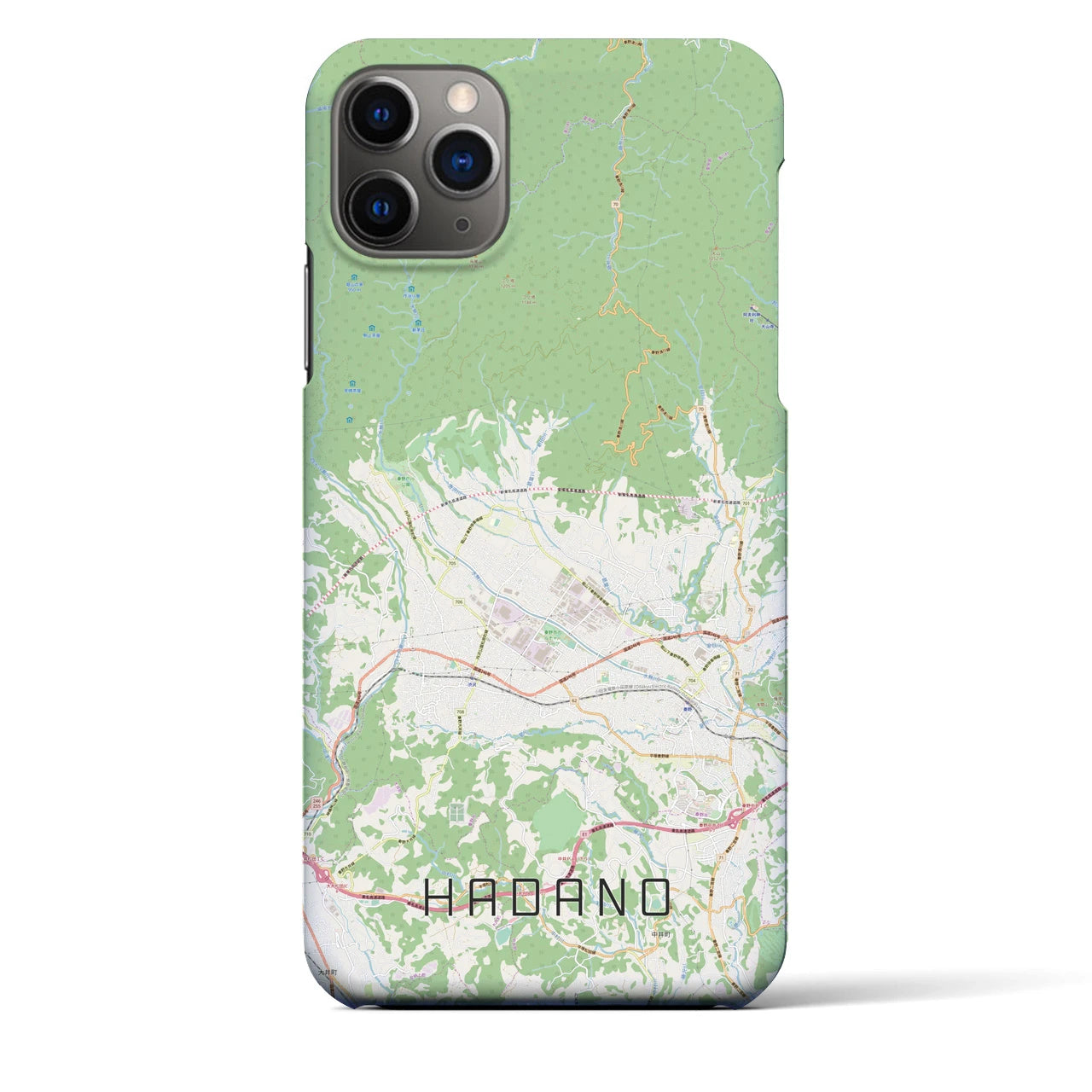 【秦野(神奈川県)】地図柄iPhoneケース(バックカバータイプ)