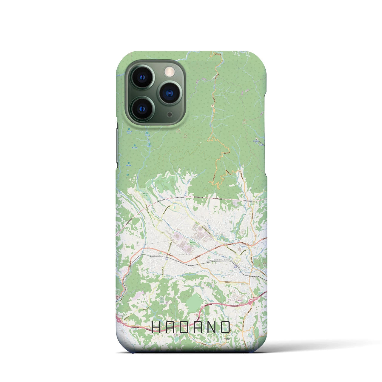【秦野(神奈川県)】地図柄iPhoneケース(バックカバータイプ)