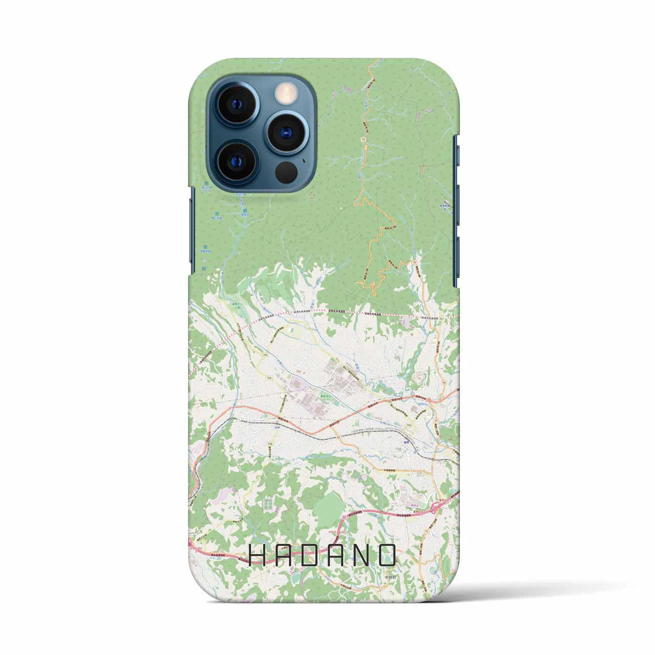 【秦野(神奈川県)】地図柄iPhoneケース(バックカバータイプ)