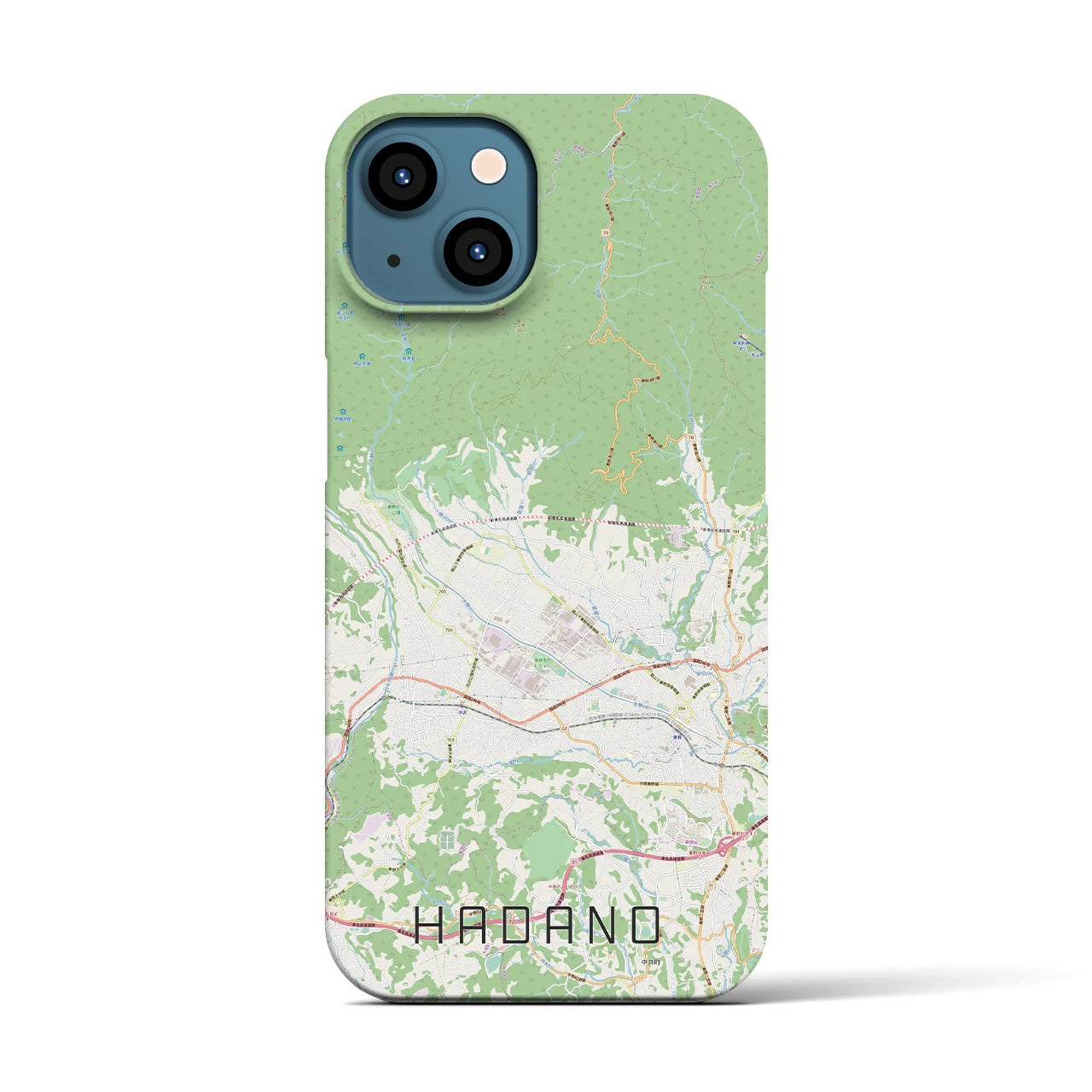 【秦野(神奈川県)】地図柄iPhoneケース(バックカバータイプ)