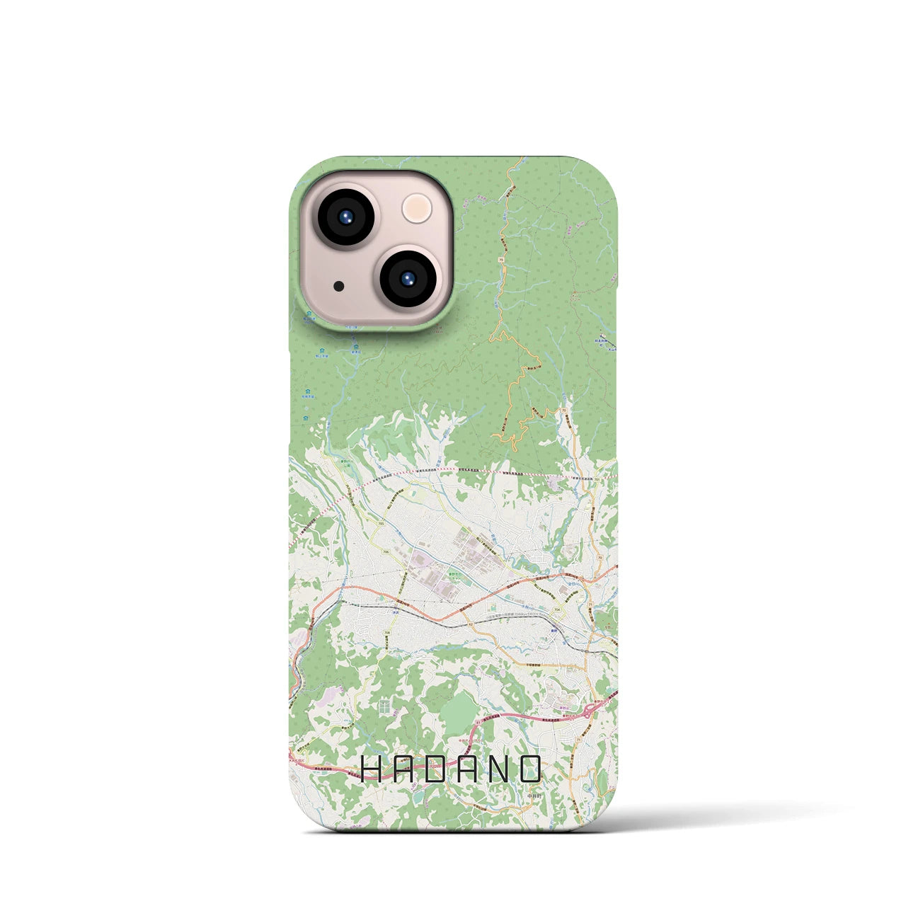 【秦野(神奈川県)】地図柄iPhoneケース(バックカバータイプ)