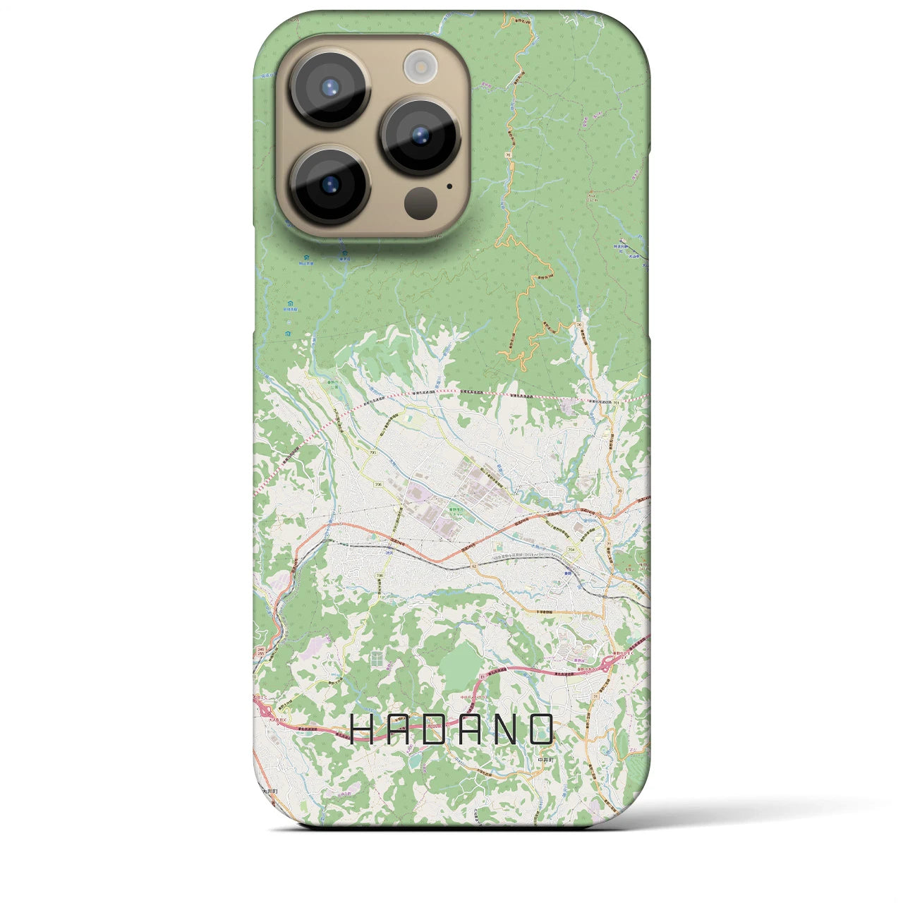 【秦野(神奈川県)】地図柄iPhoneケース(バックカバータイプ)