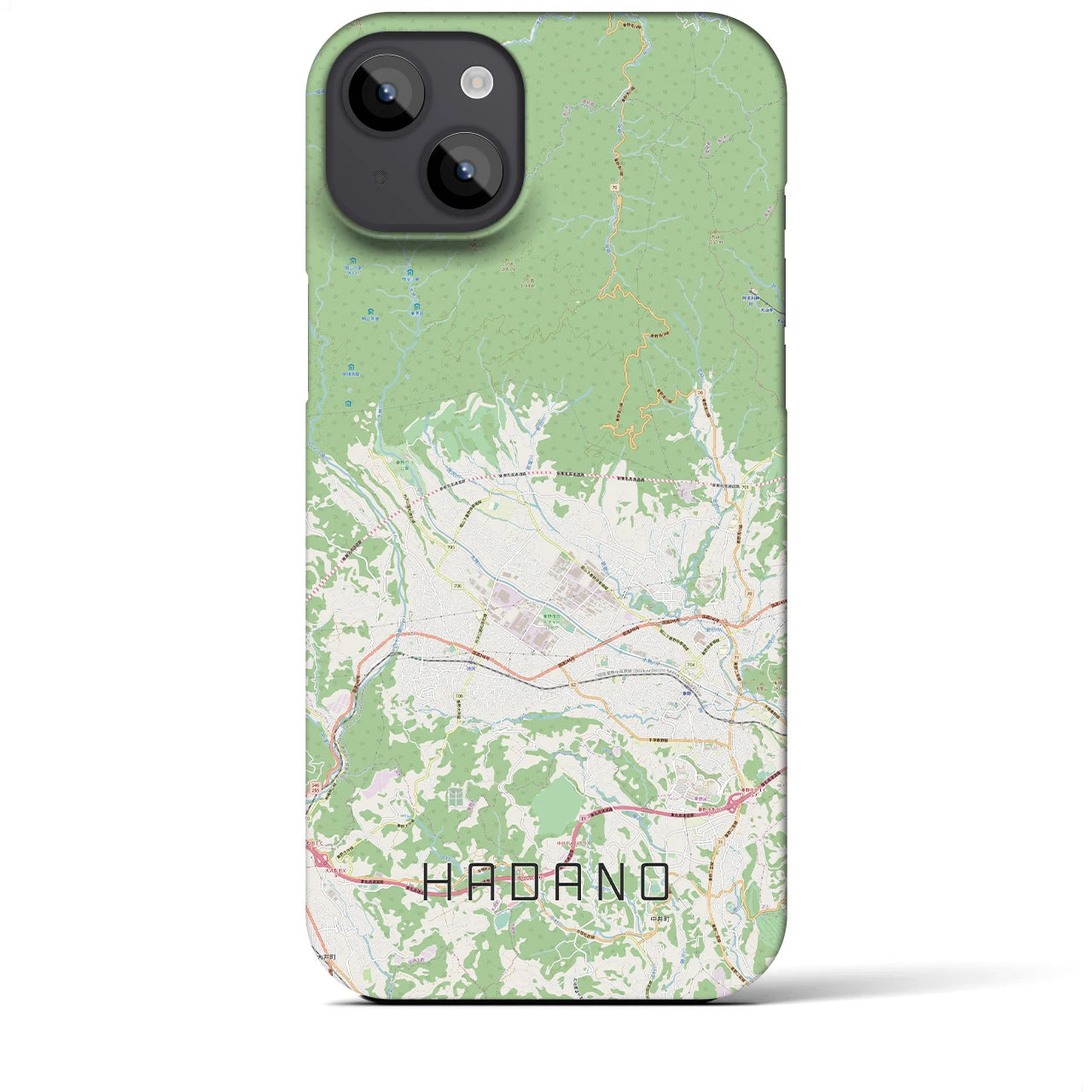 【秦野(神奈川県)】地図柄iPhoneケース(バックカバータイプ)