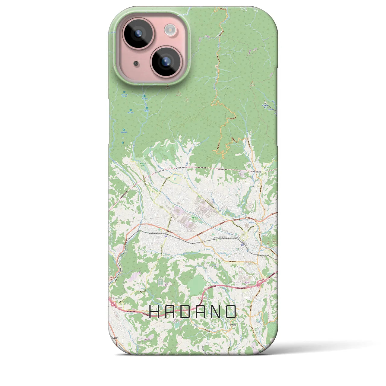 【秦野(神奈川県)】地図柄iPhoneケース(バックカバータイプ)