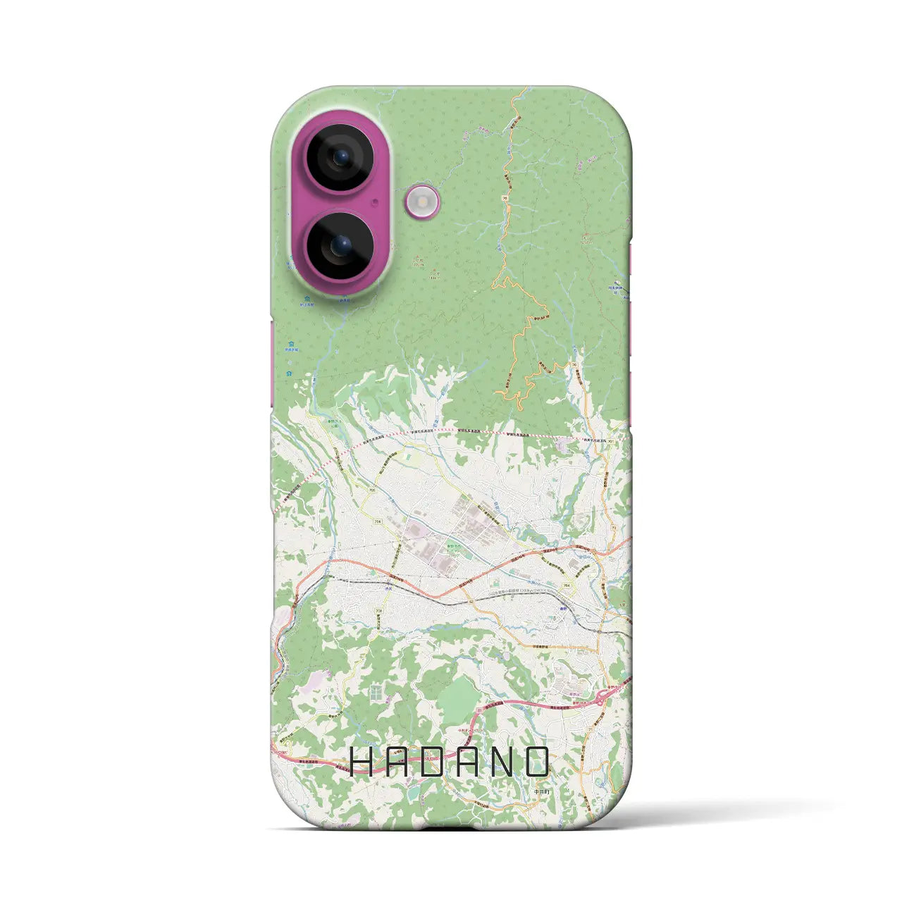 【秦野(神奈川県)】地図柄iPhoneケース(バックカバータイプ)