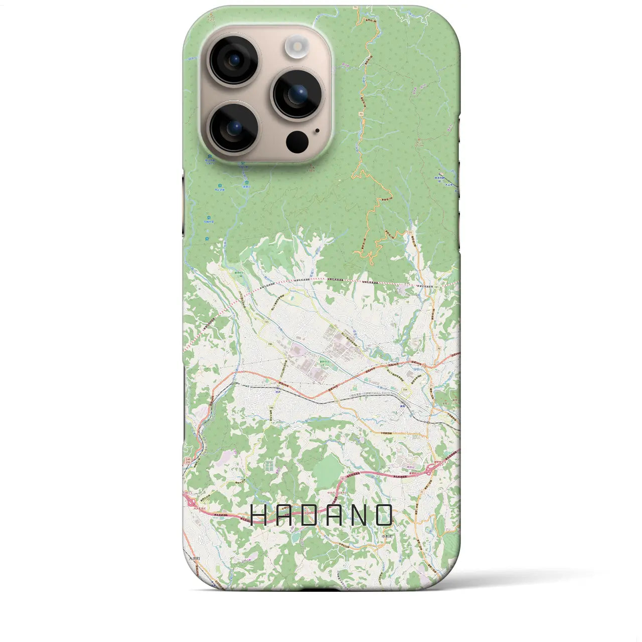 【秦野(神奈川県)】地図柄iPhoneケース(バックカバータイプ)