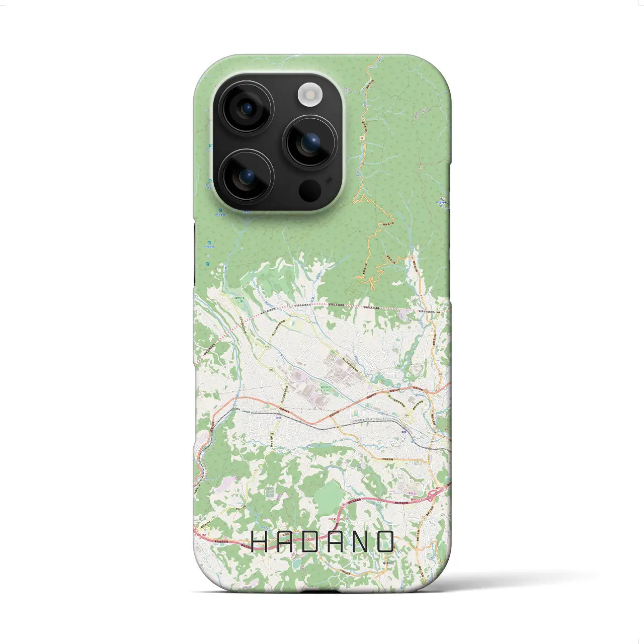 【秦野(神奈川県)】地図柄iPhoneケース(バックカバータイプ)