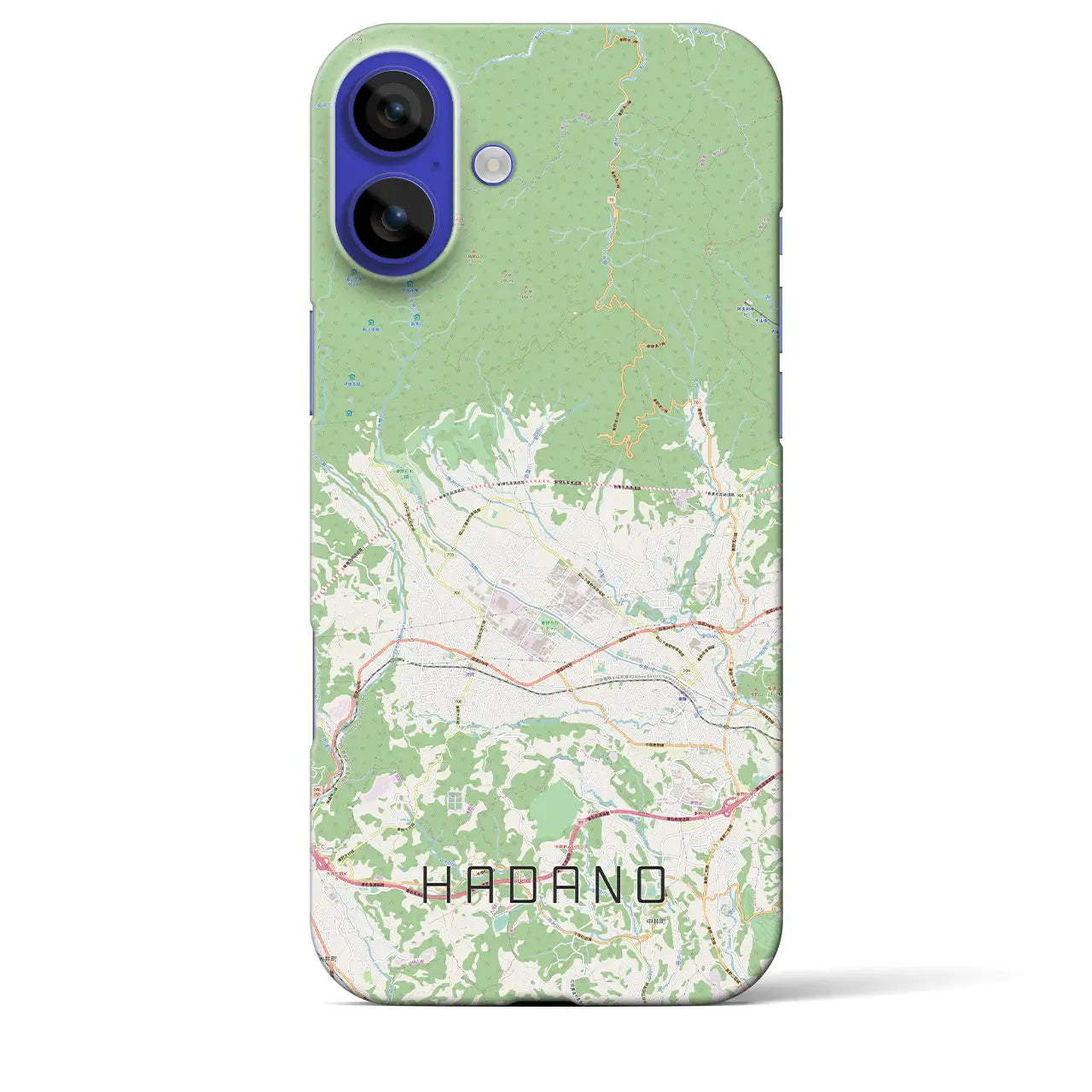 【秦野(神奈川県)】地図柄iPhoneケース(バックカバータイプ)