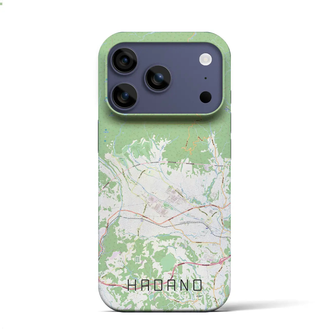 【秦野(神奈川県)】地図柄iPhoneケース(バックカバータイプ)ナチュラル・iPhone 17 Pro Max 用