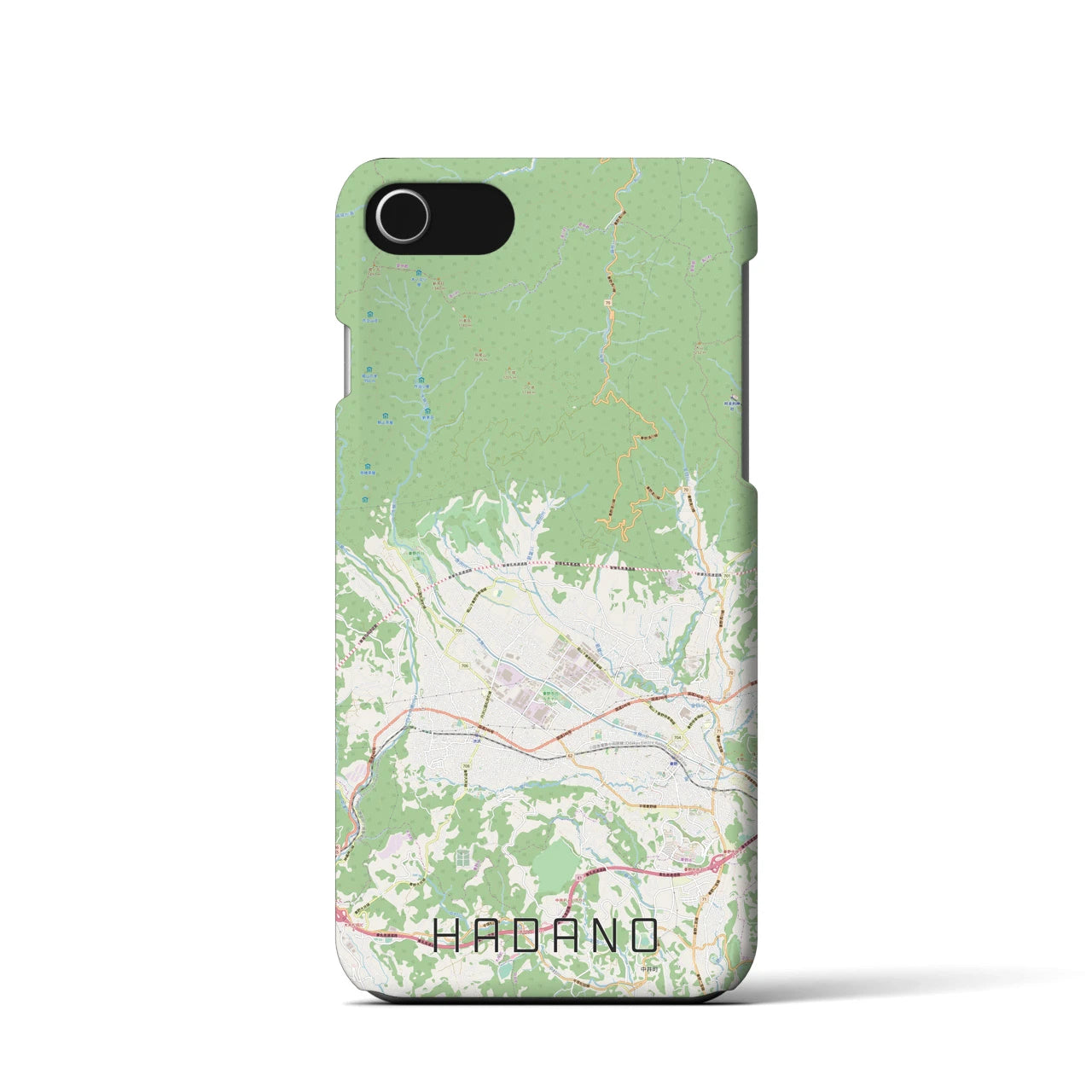 【秦野(神奈川県)】地図柄iPhoneケース(バックカバータイプ)