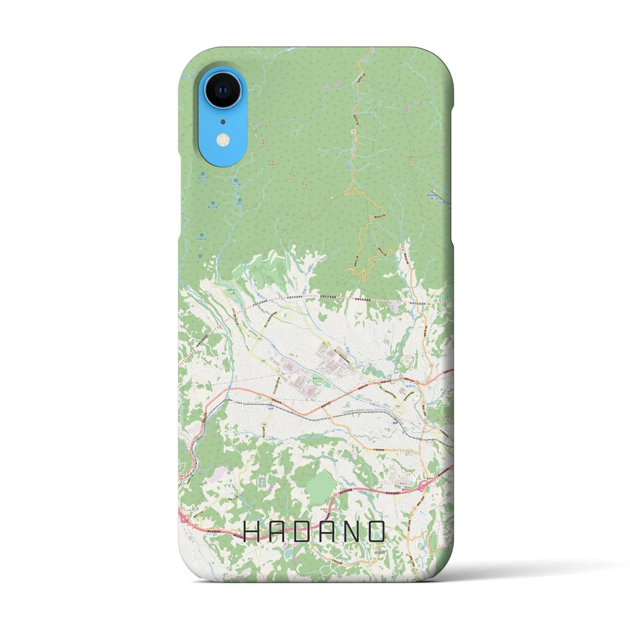 【秦野(神奈川県)】地図柄iPhoneケース(バックカバータイプ)