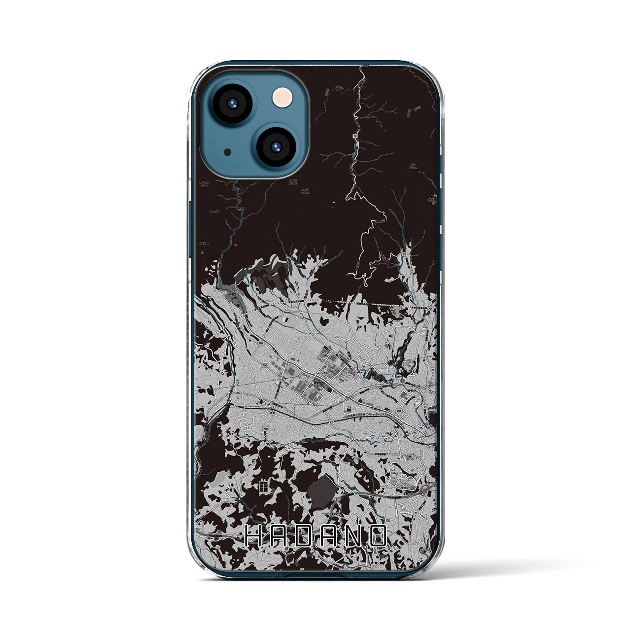 【秦野(神奈川県)】地図柄iPhoneケース(クリアタイプ)