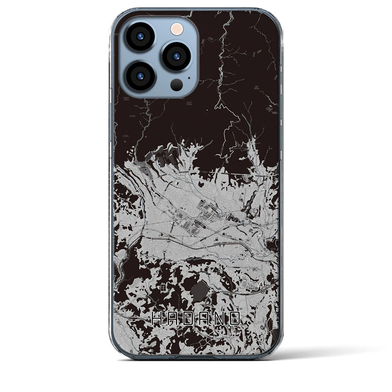 【秦野(神奈川県)】地図柄iPhoneケース(クリアタイプ)