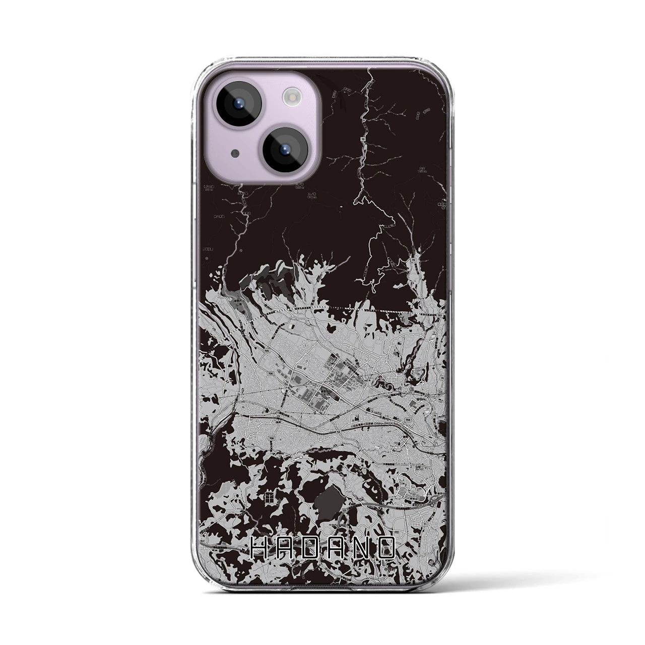 【秦野(神奈川県)】地図柄iPhoneケース(クリアタイプ)