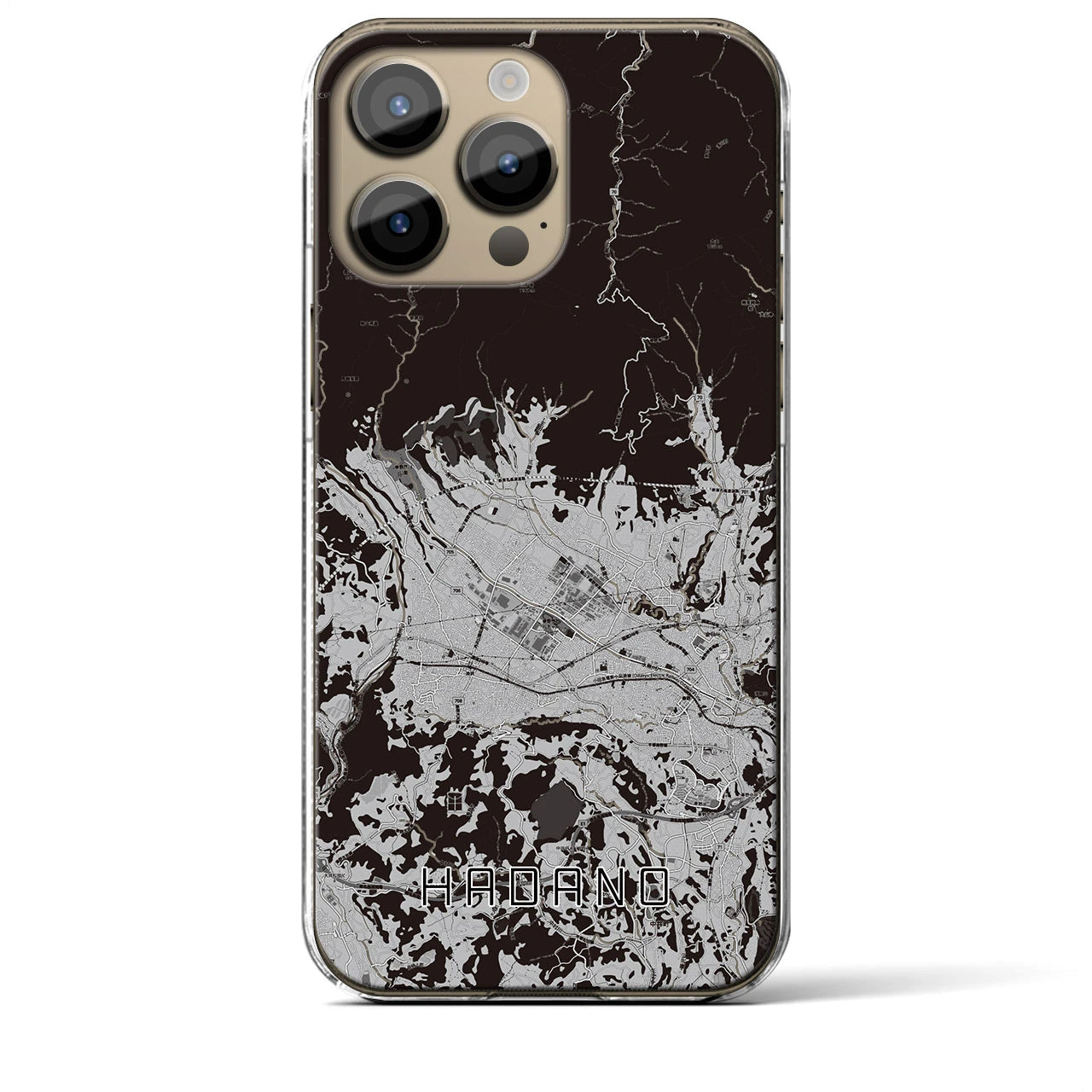 【秦野(神奈川県)】地図柄iPhoneケース(クリアタイプ)