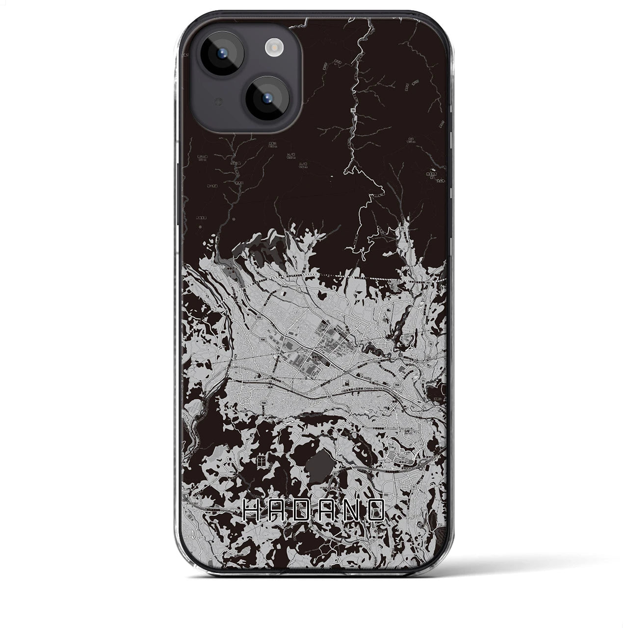 【秦野(神奈川県)】地図柄iPhoneケース(クリアタイプ)