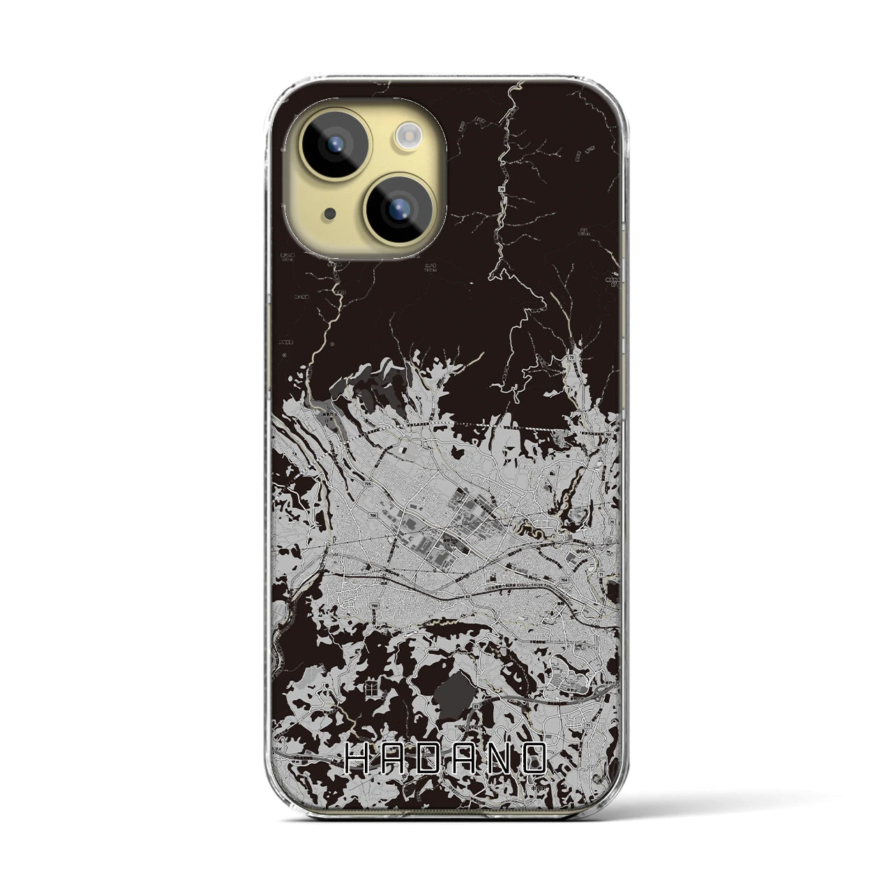 【秦野(神奈川県)】地図柄iPhoneケース(クリアタイプ)