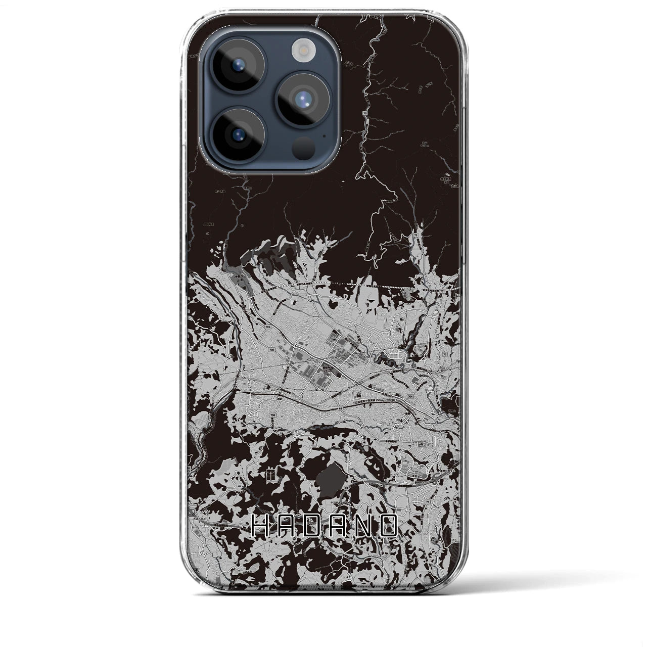 【秦野(神奈川県)】地図柄iPhoneケース(クリアタイプ)