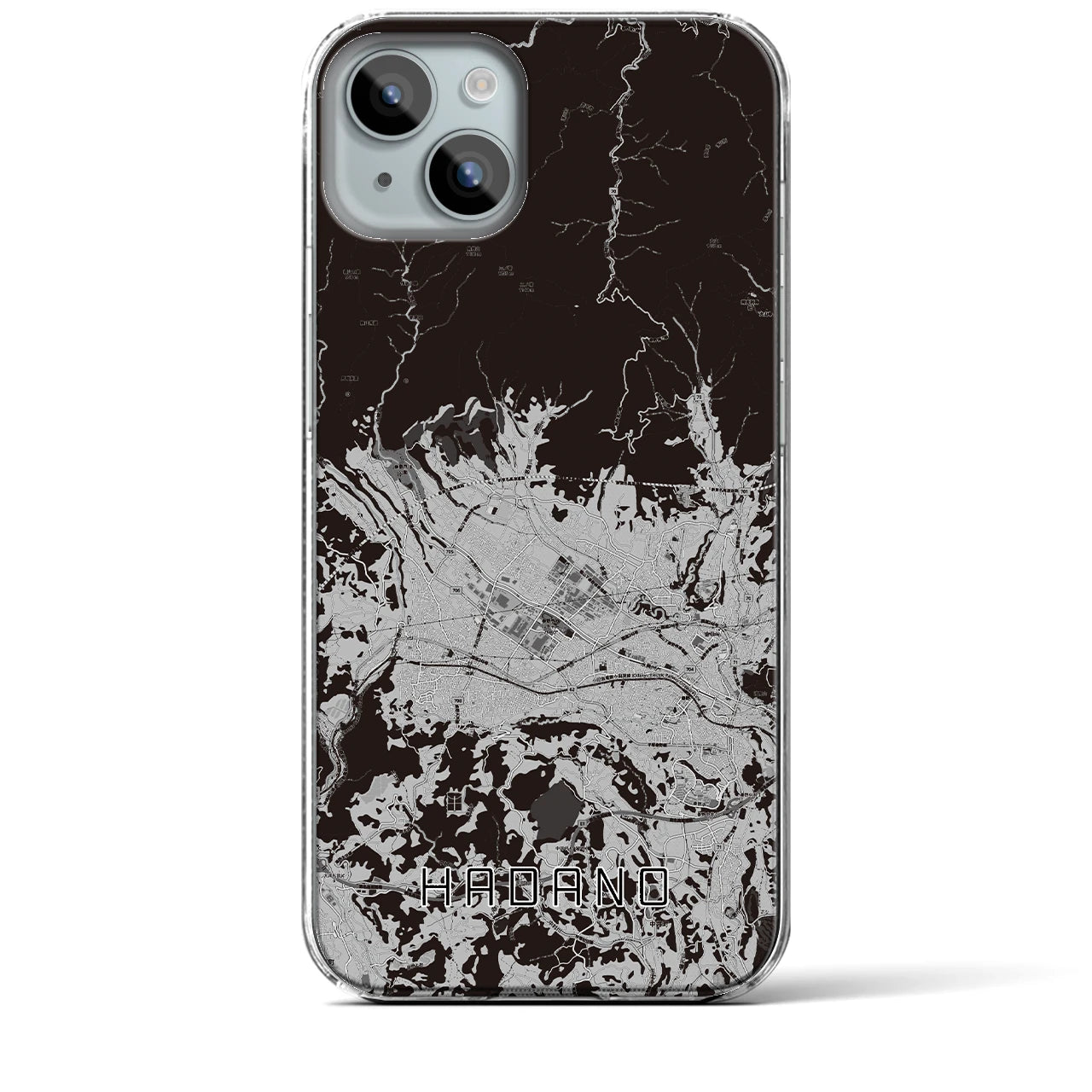 【秦野(神奈川県)】地図柄iPhoneケース(クリアタイプ)