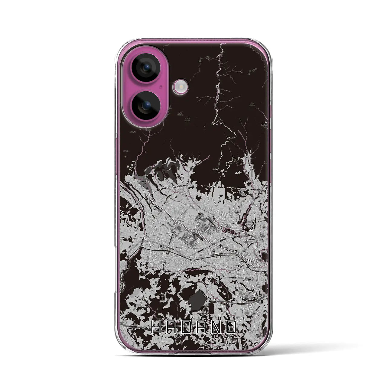 【秦野(神奈川県)】地図柄iPhoneケース(クリアタイプ)