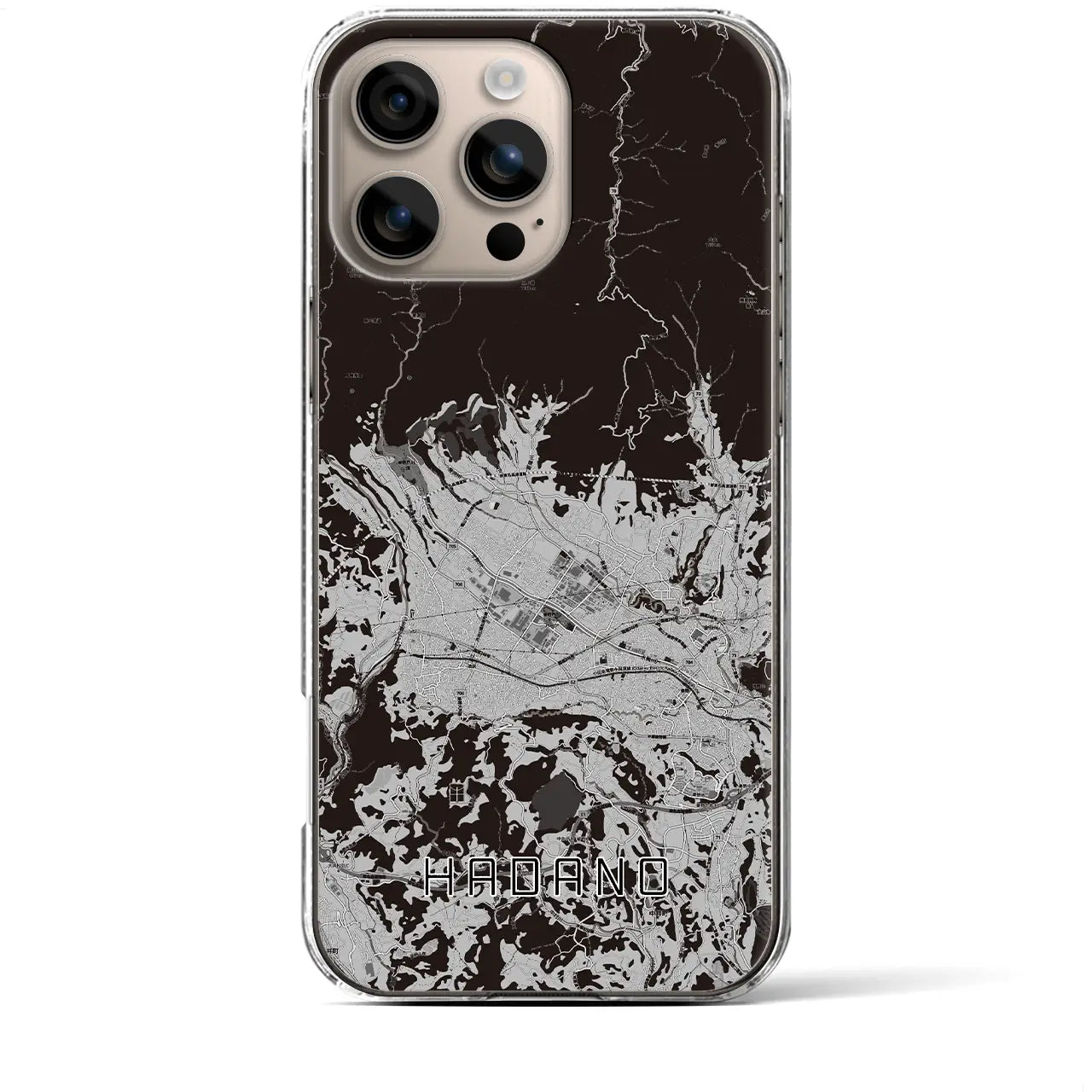 【秦野(神奈川県)】地図柄iPhoneケース(クリアタイプ)