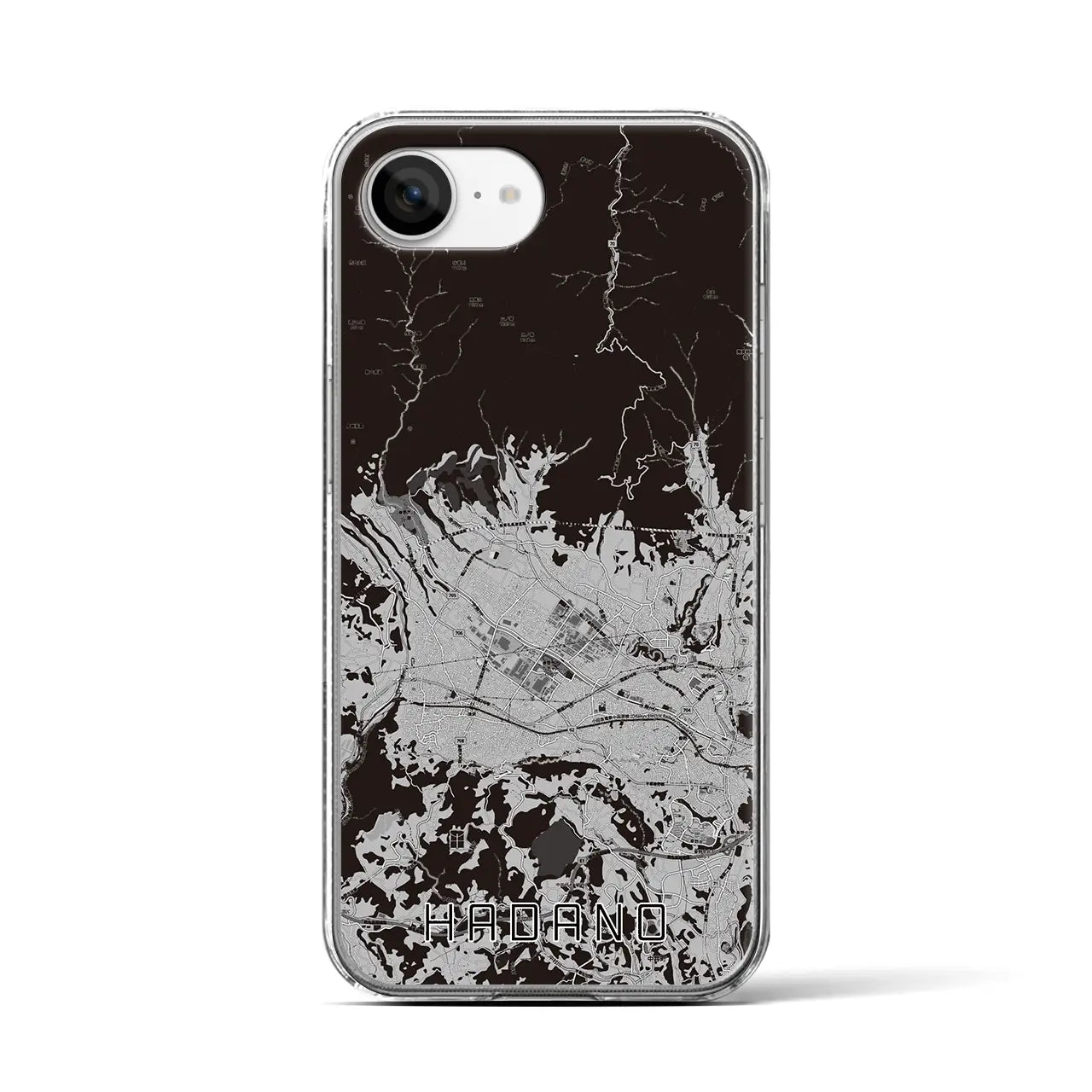 【秦野(神奈川県)】地図柄iPhoneケース(クリアタイプ)