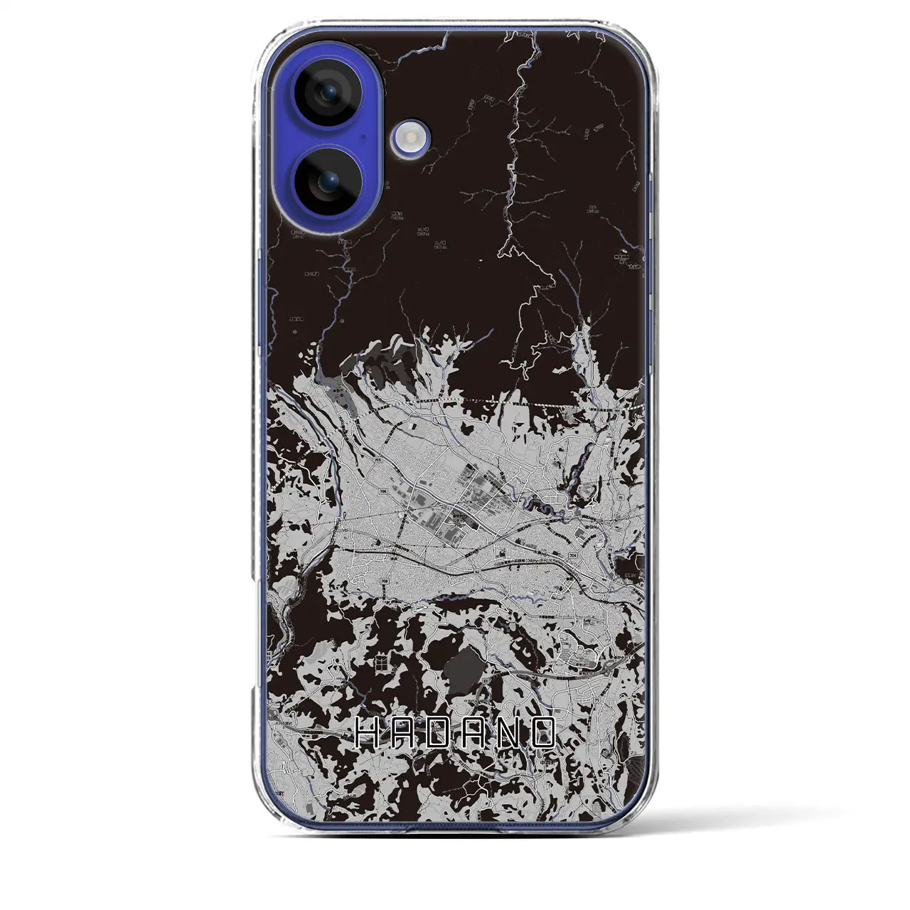 【秦野(神奈川県)】地図柄iPhoneケース(クリアタイプ)