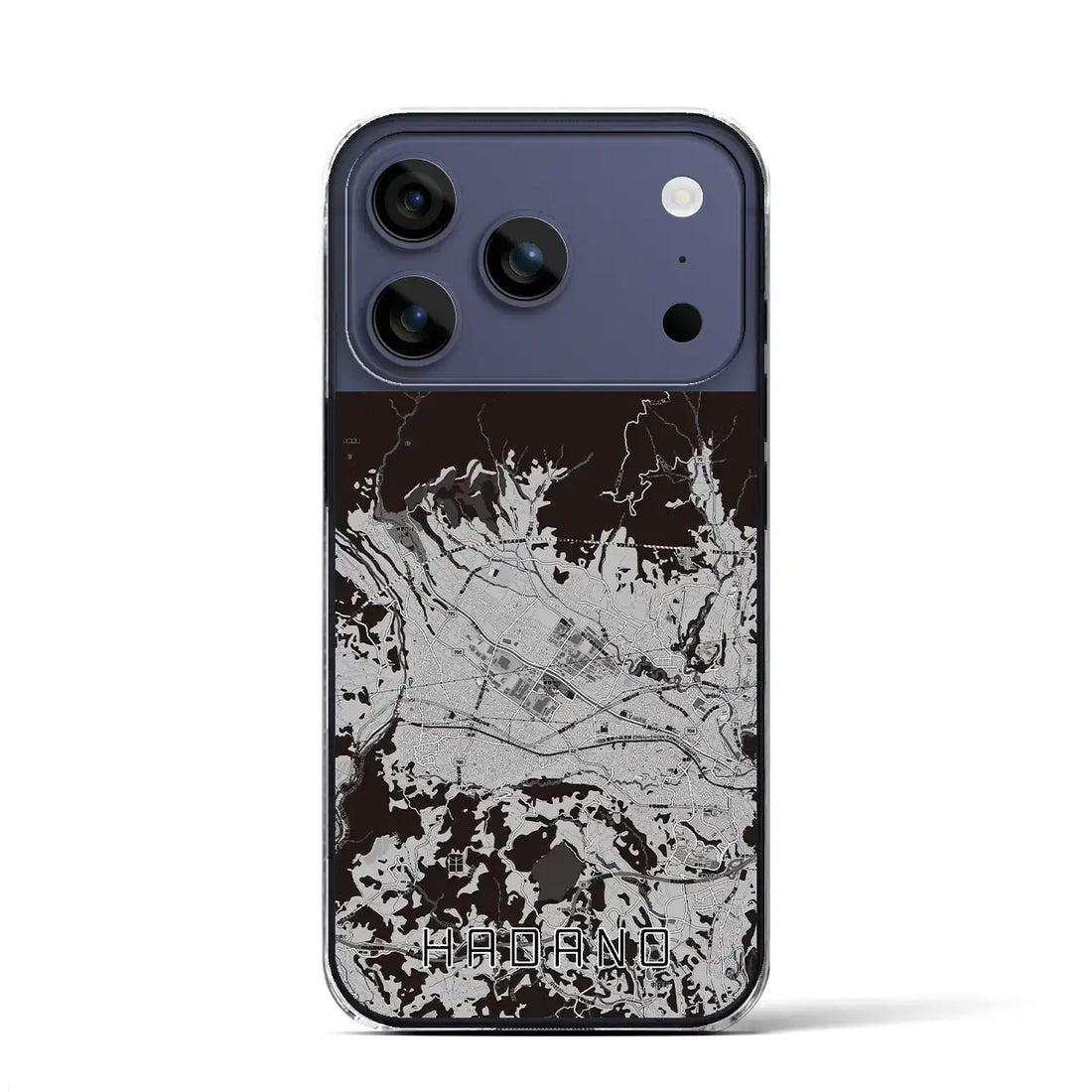 【秦野(神奈川県)】地図柄iPhoneケース(クリアタイプ)