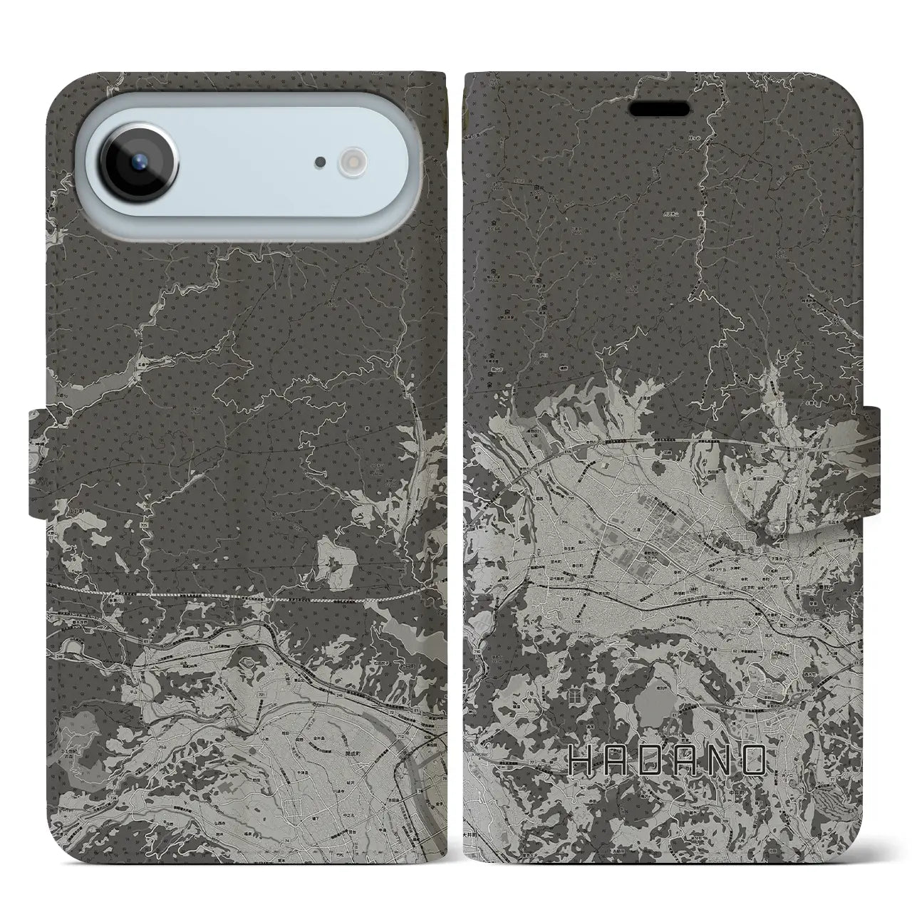 【秦野(神奈川県)】地図柄iPhoneケース(手帳タイプ)