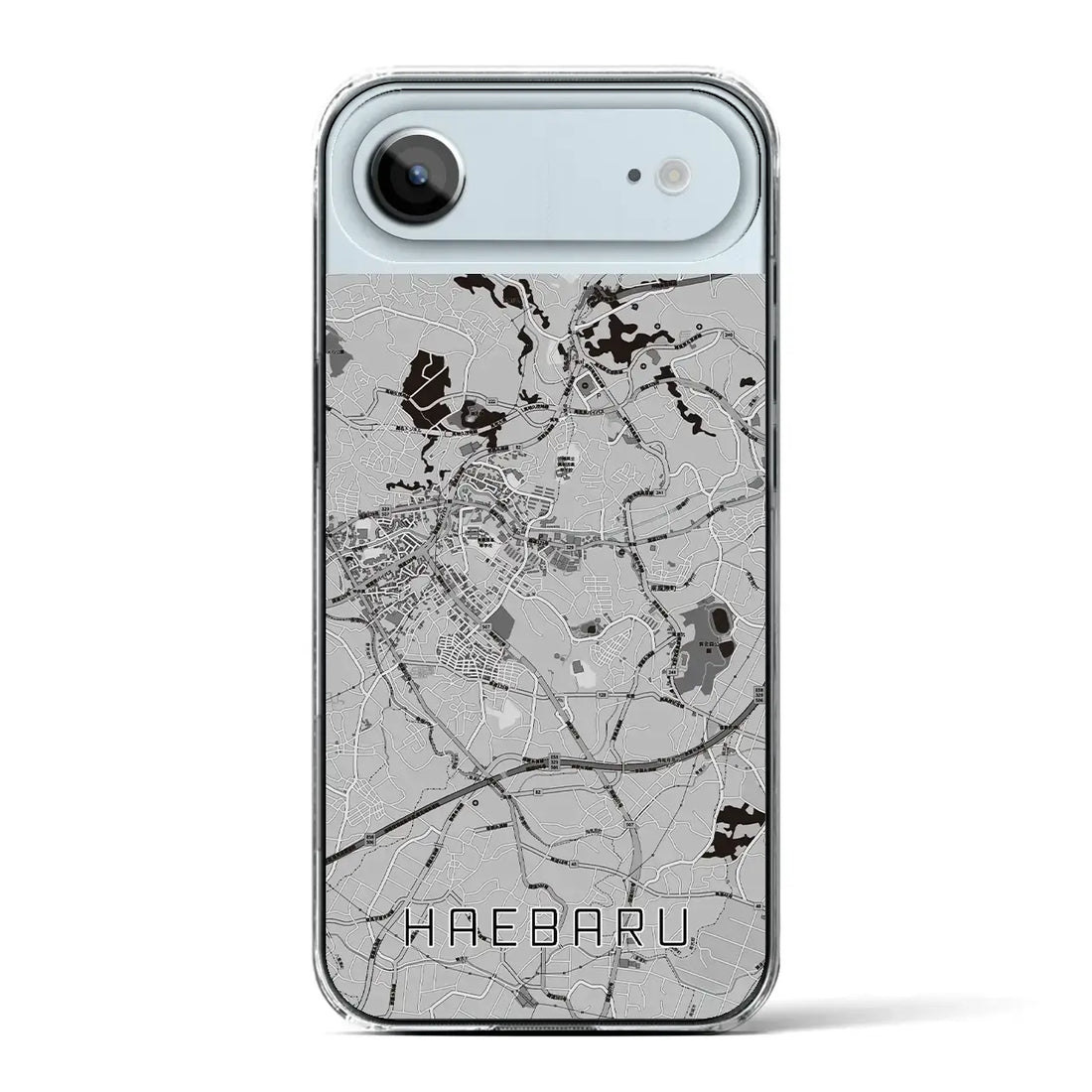 【南風原(沖縄県)】地図柄iPhoneケース(クリアタイプ)モノトーン・iPhone 17 Pro Max 用