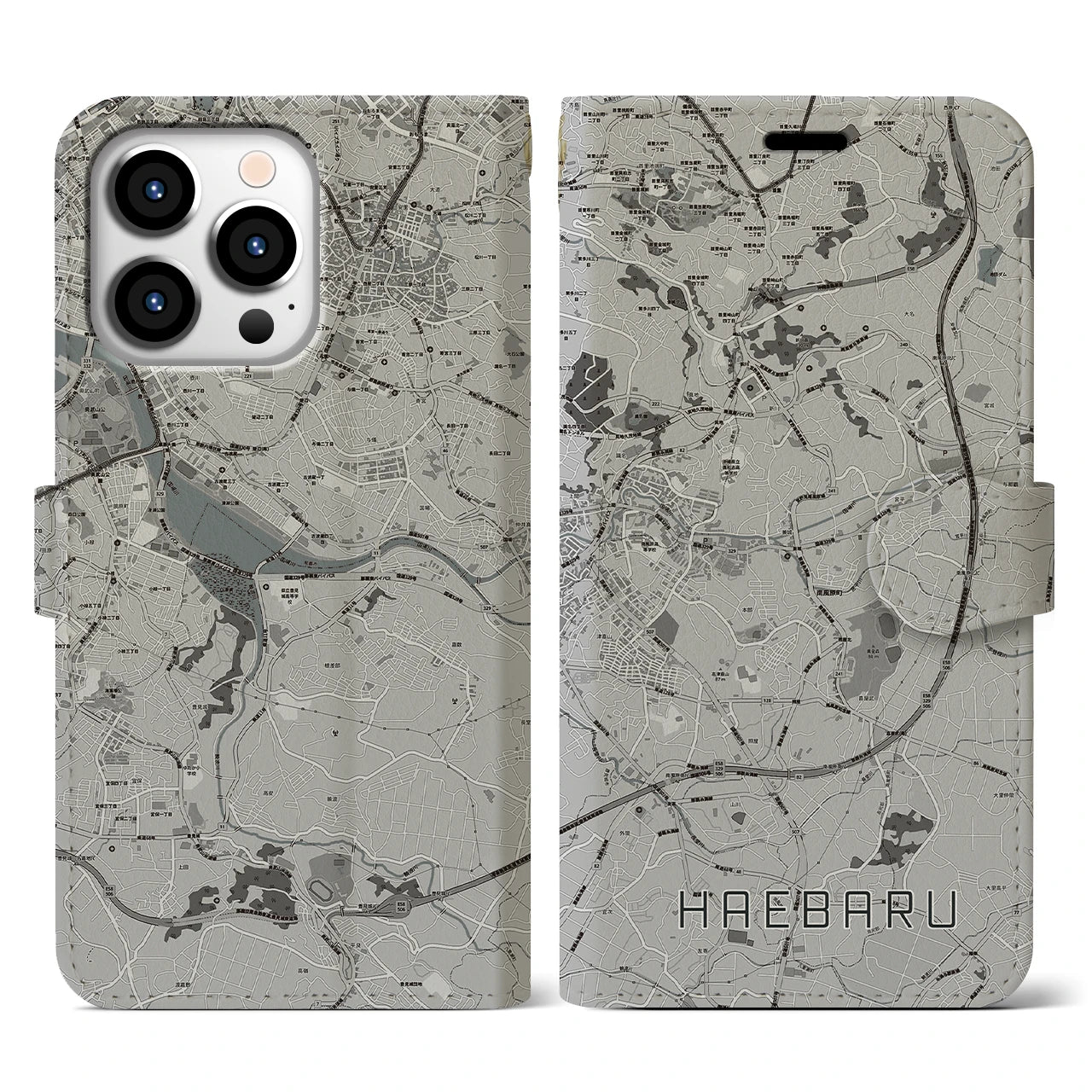 【南風原(沖縄県)】地図柄iPhoneケース(手帳タイプ)