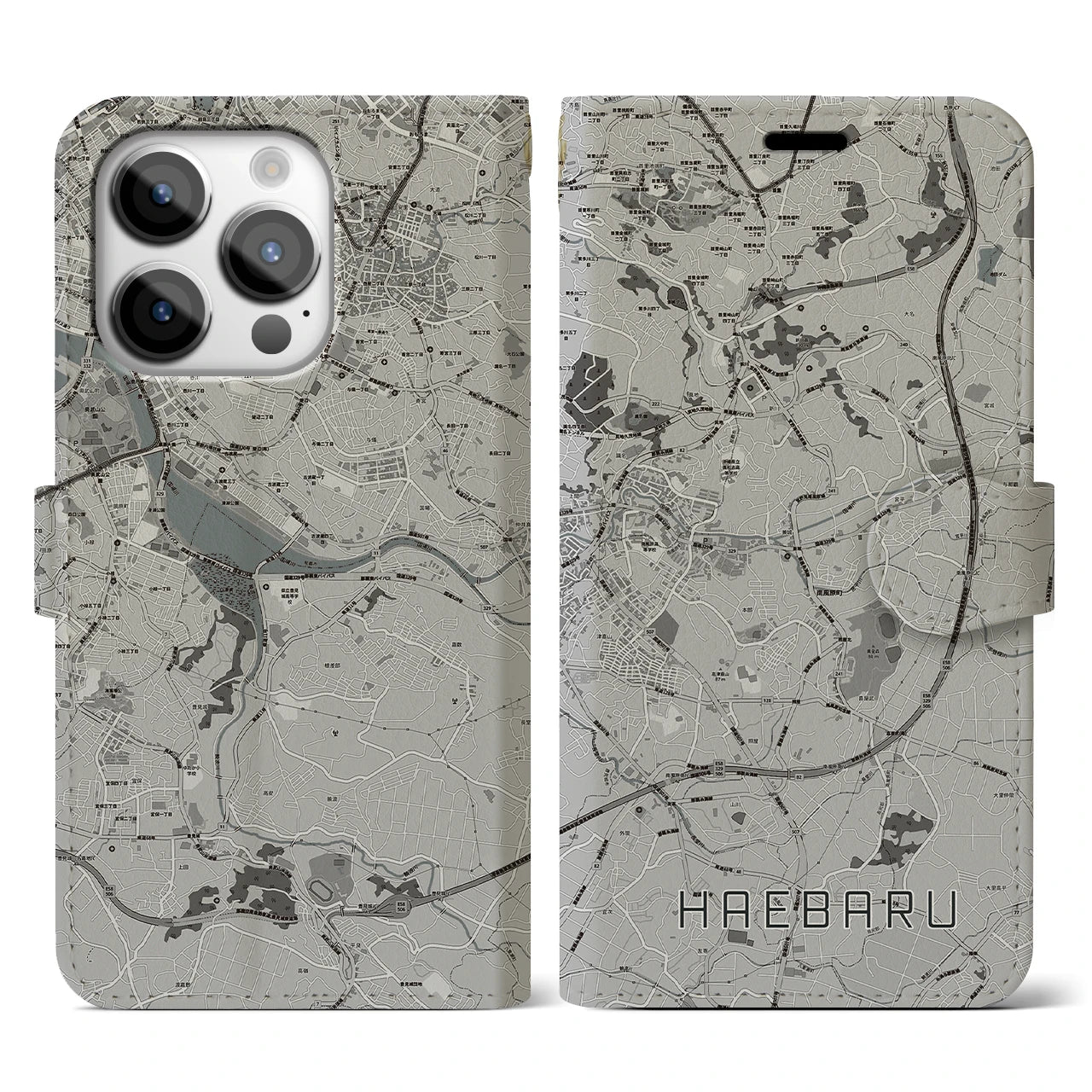 【南風原(沖縄県)】地図柄iPhoneケース(手帳タイプ)