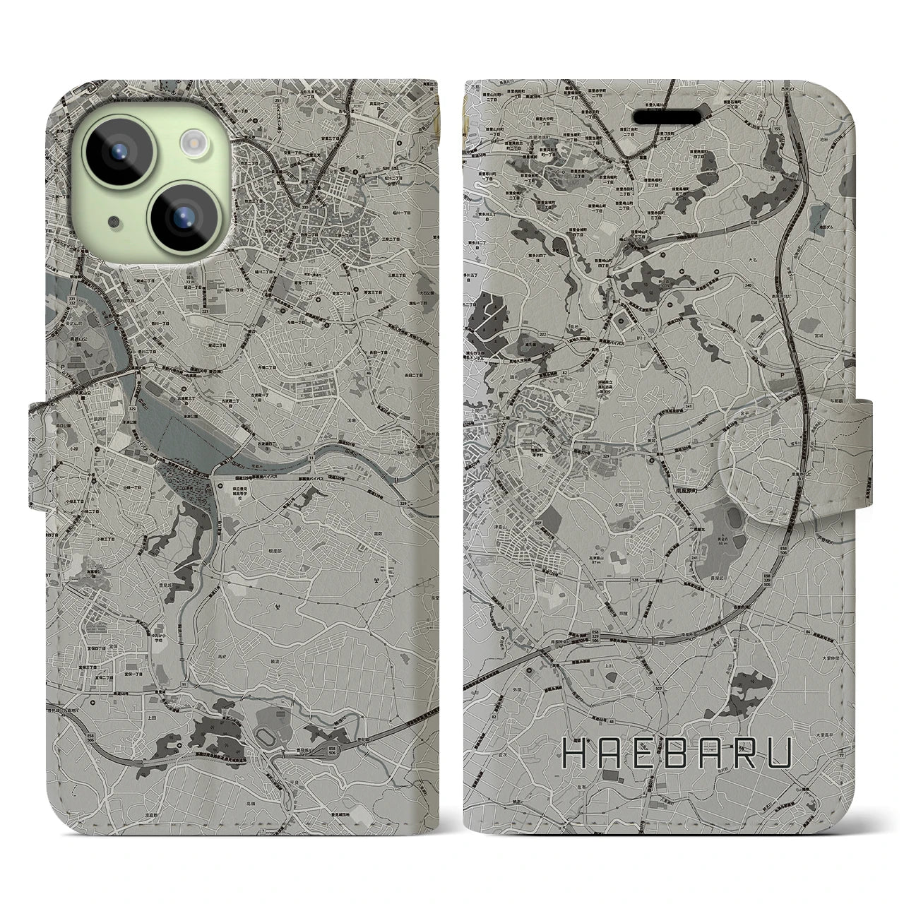 【南風原(沖縄県)】地図柄iPhoneケース(手帳タイプ)