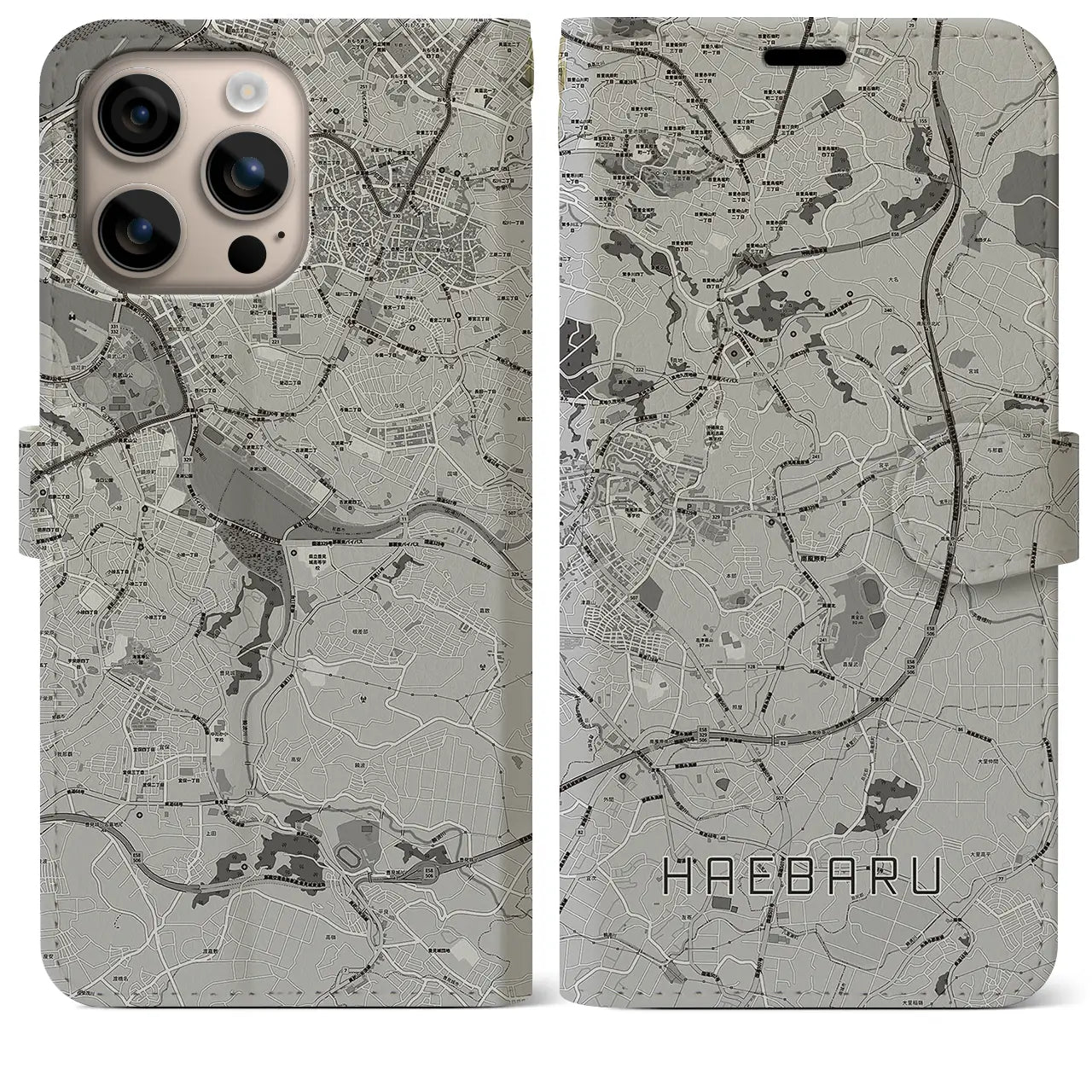 【南風原(沖縄県)】地図柄iPhoneケース(手帳タイプ)