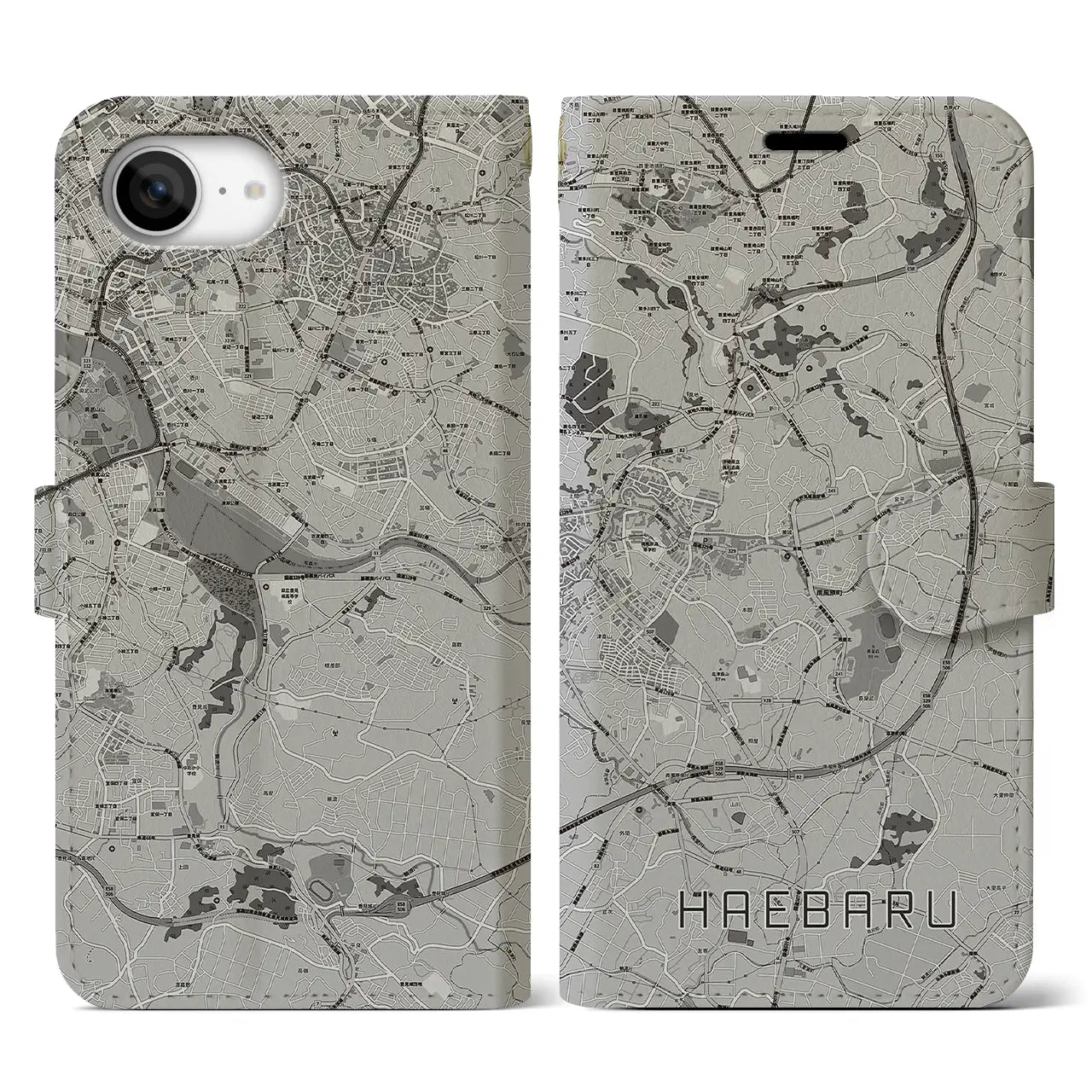 【南風原(沖縄県)】地図柄iPhoneケース(手帳タイプ)