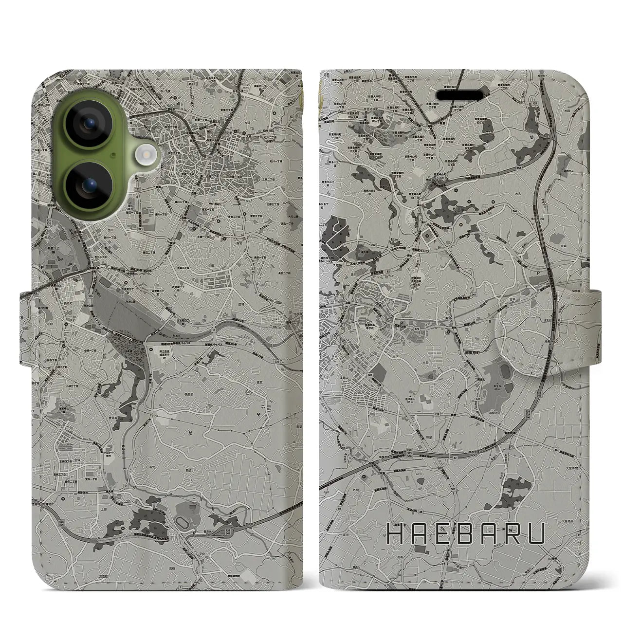 【南風原(沖縄県)】地図柄iPhoneケース(手帳タイプ)