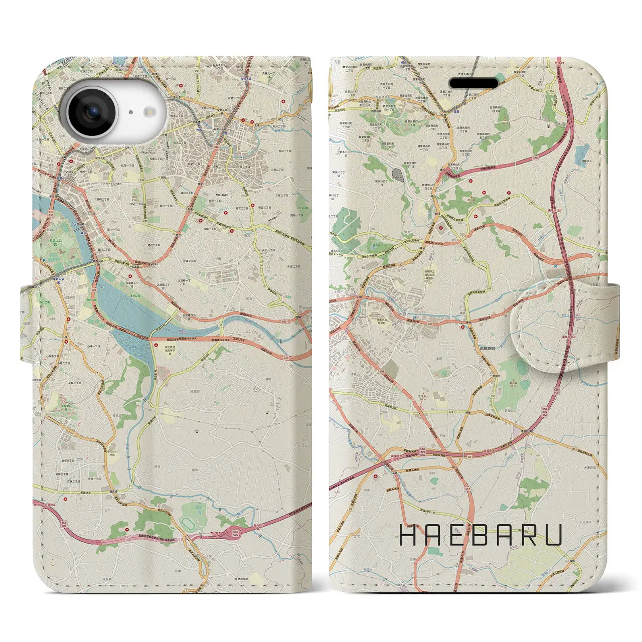 【南風原(沖縄県)】地図柄iPhoneケース(手帳タイプ)