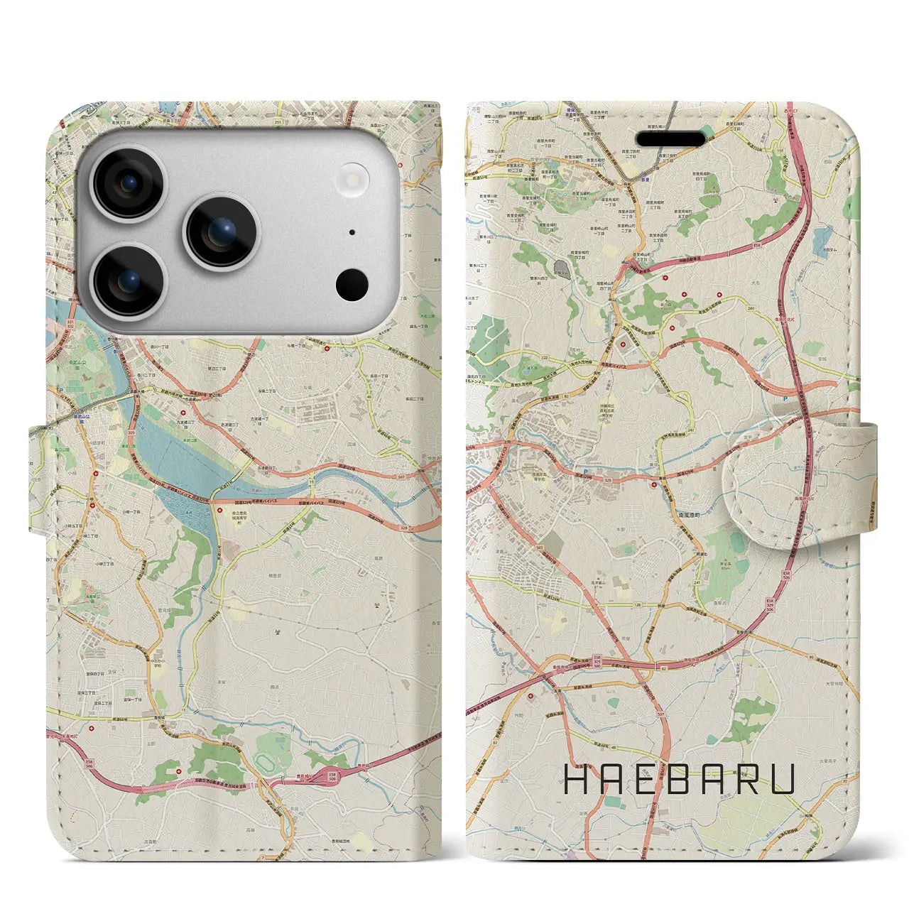 【南風原(沖縄県)】地図柄iPhoneケース(手帳タイプ)