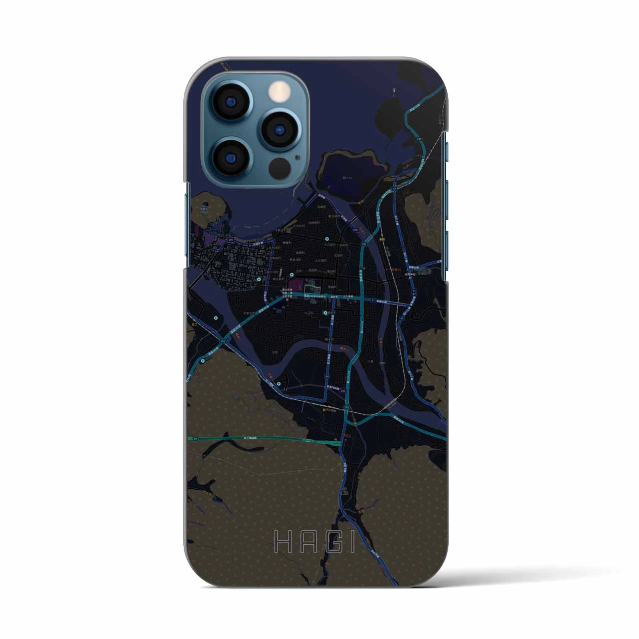 【萩2(山口県)】地図柄iPhoneケース(バックカバータイプ)