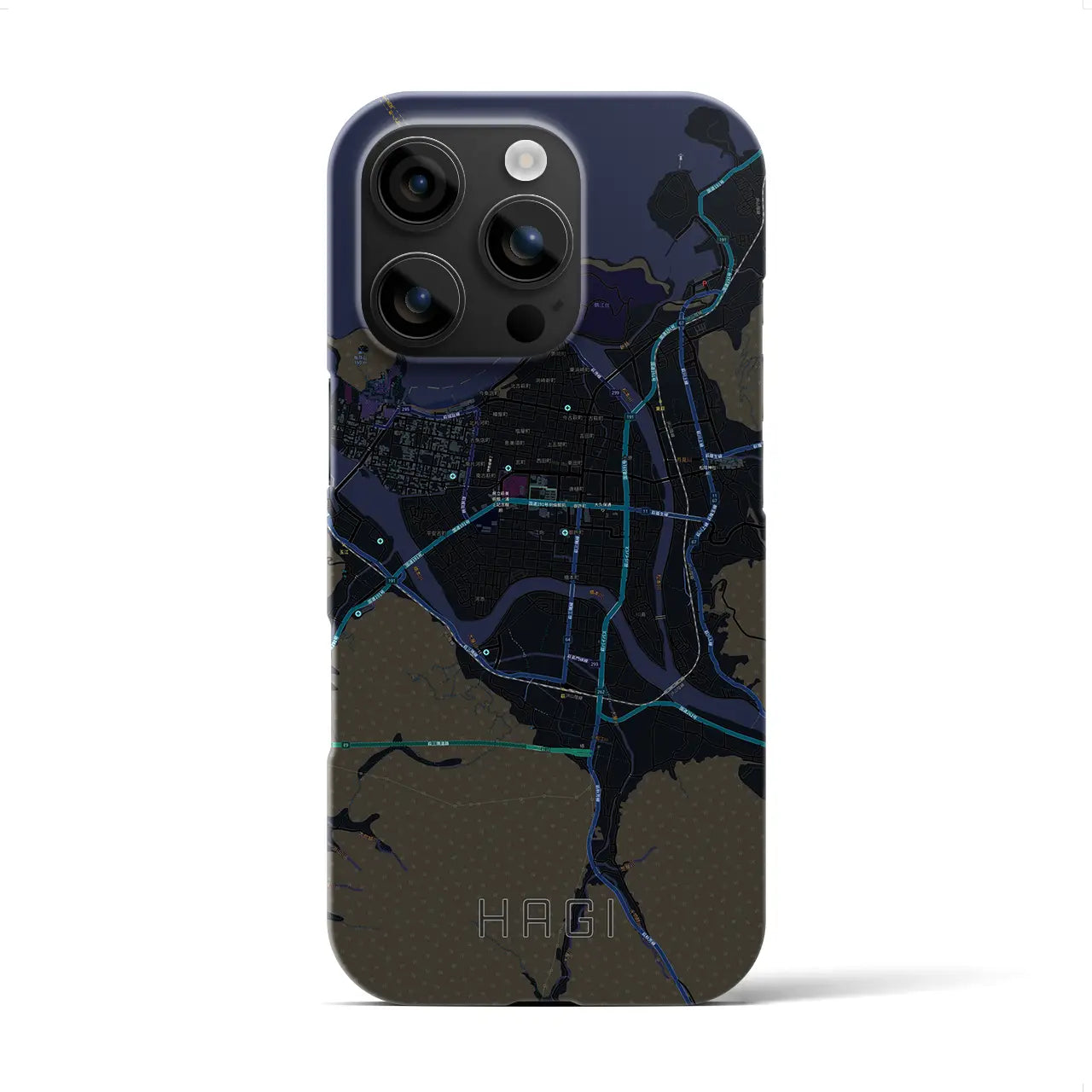 【萩2(山口県)】地図柄iPhoneケース(バックカバータイプ)