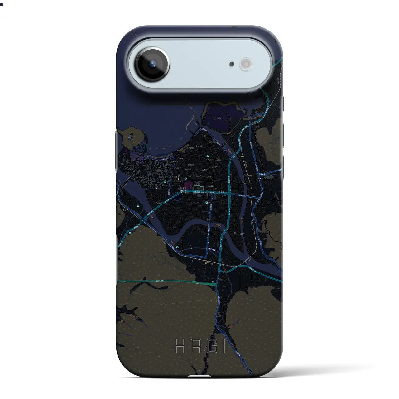 【萩2(山口県)】地図柄iPhoneケース(バックカバータイプ)