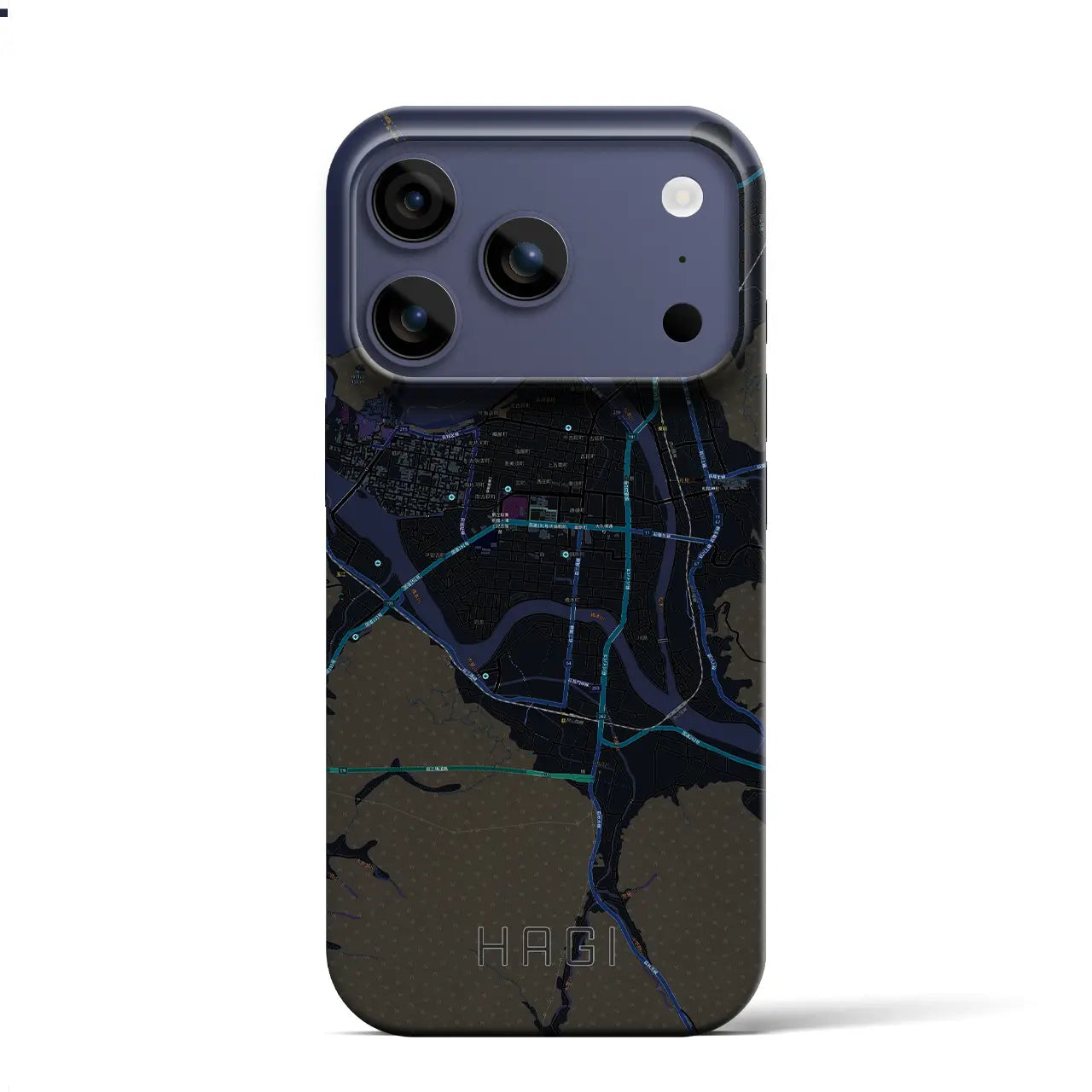 【萩2(山口県)】地図柄iPhoneケース(バックカバータイプ)