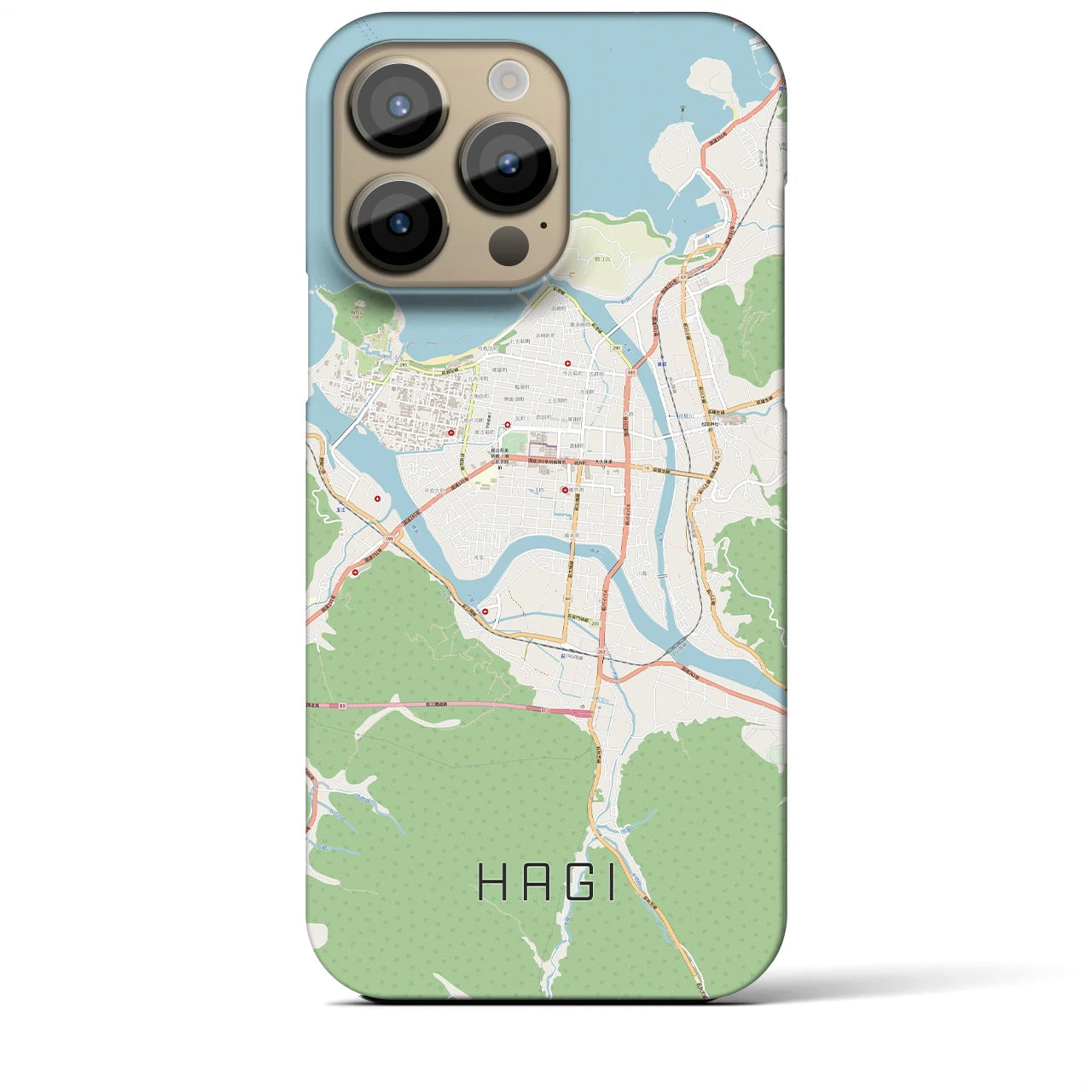 【萩2(山口県)】地図柄iPhoneケース(バックカバータイプ)