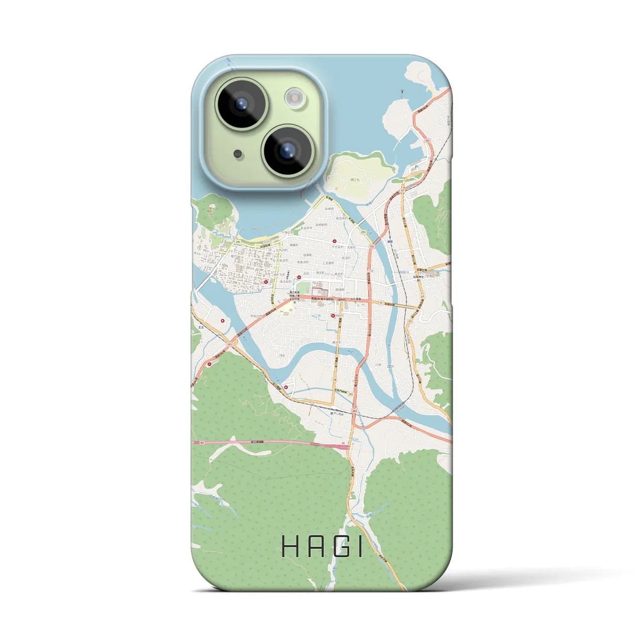 【萩2(山口県)】地図柄iPhoneケース(バックカバータイプ)