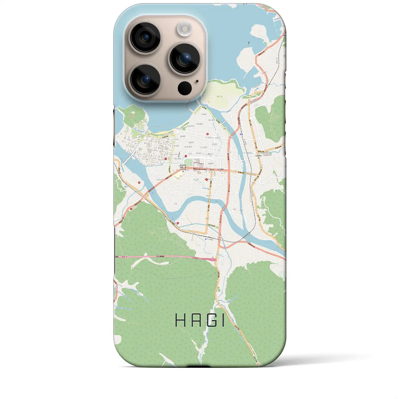 【萩2(山口県)】地図柄iPhoneケース(バックカバータイプ)